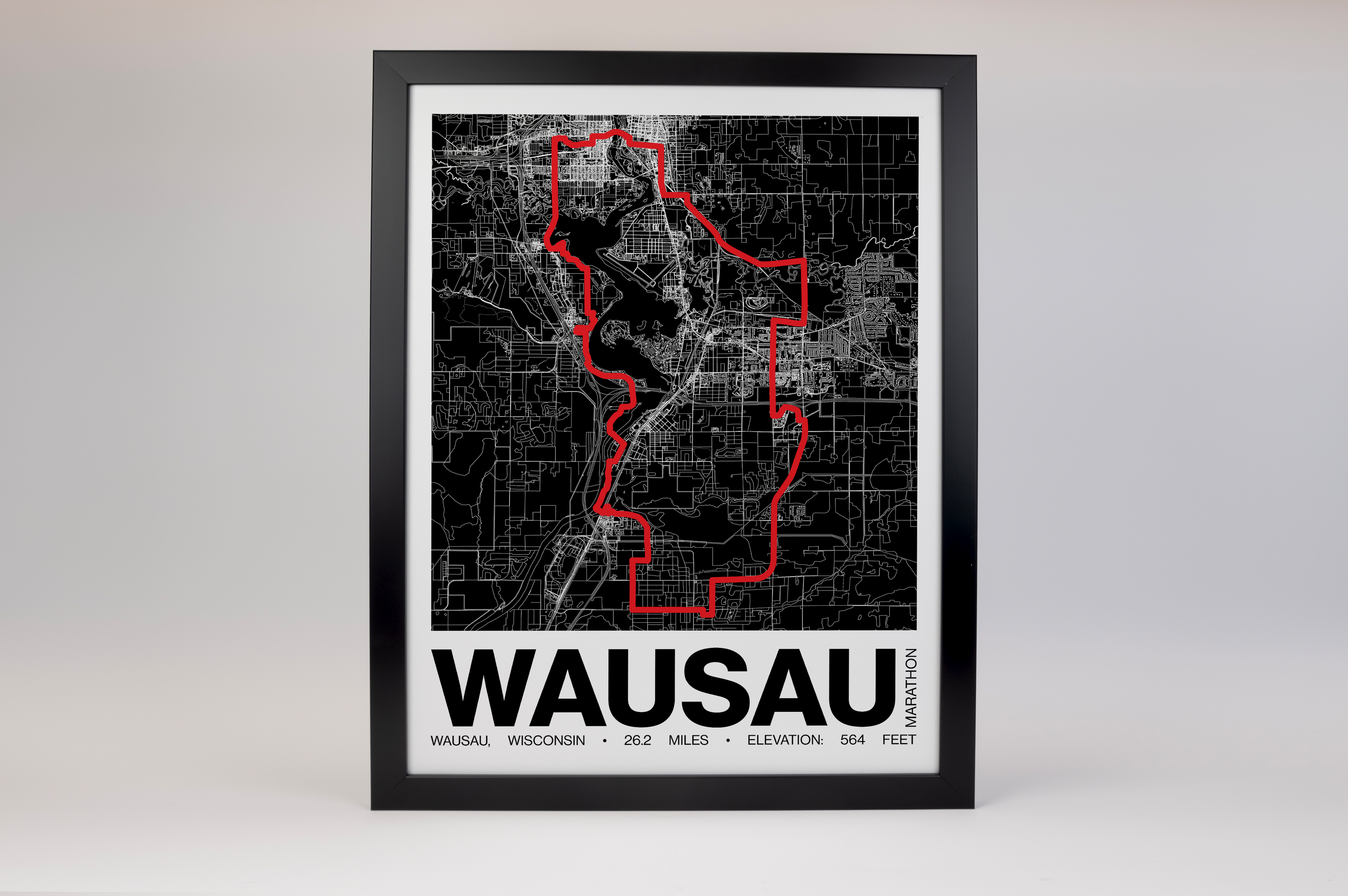 Wausau Marathon Poster - Grid Style