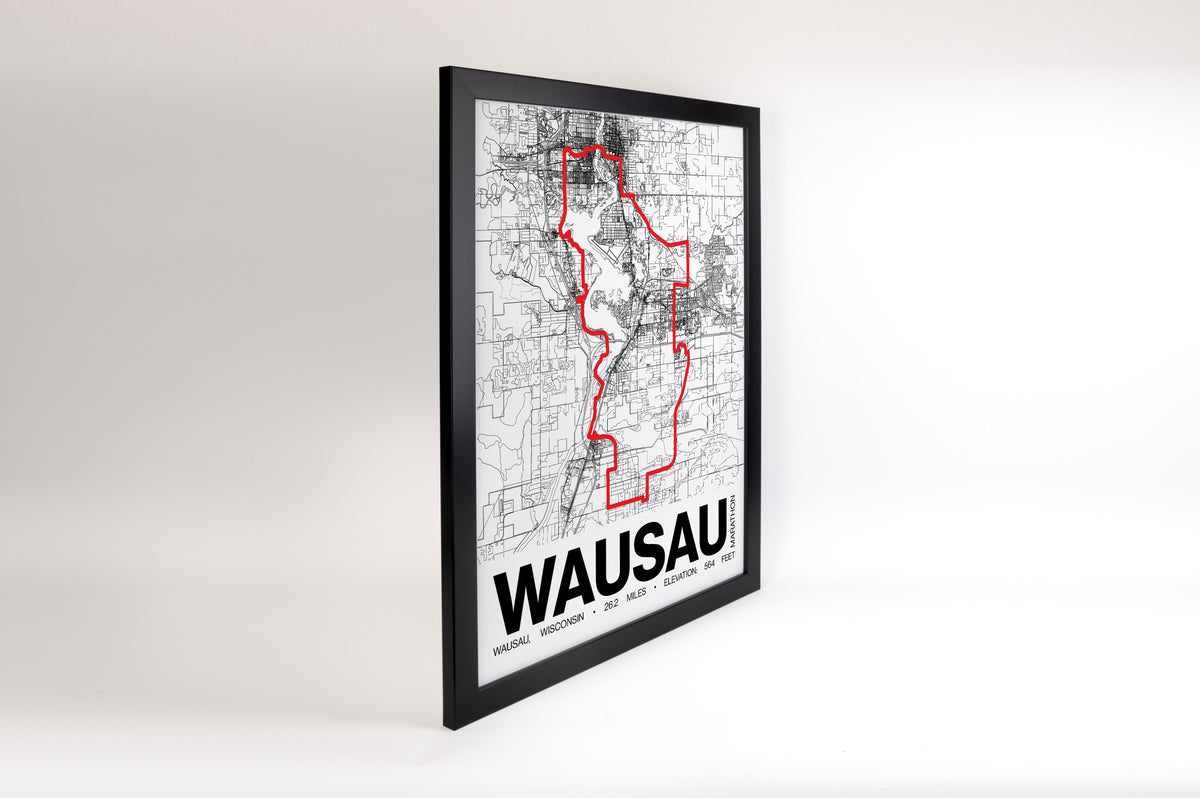 Wausau Marathon Poster - Grid Style