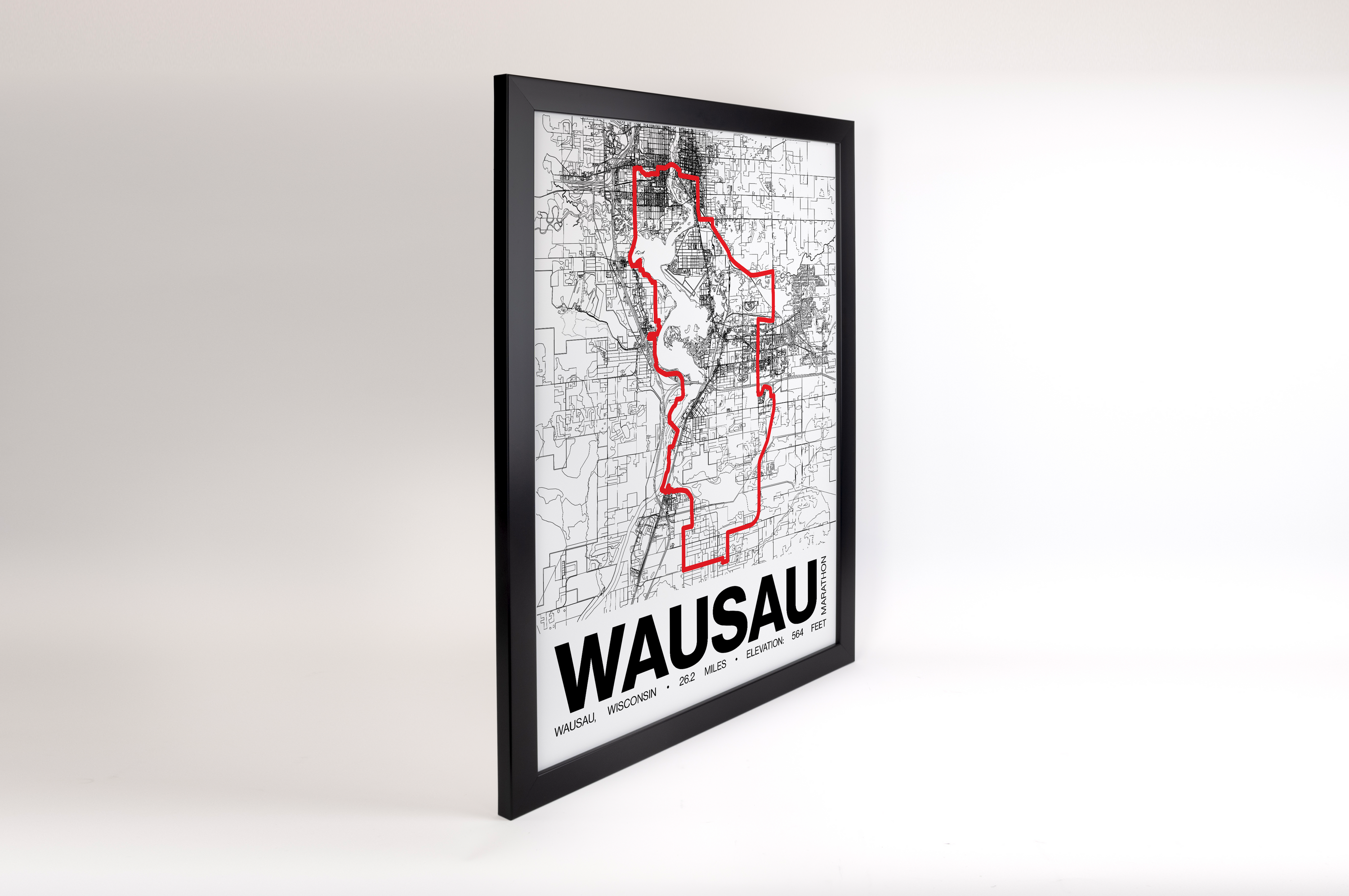 Wausau Marathon Poster - Grid Style