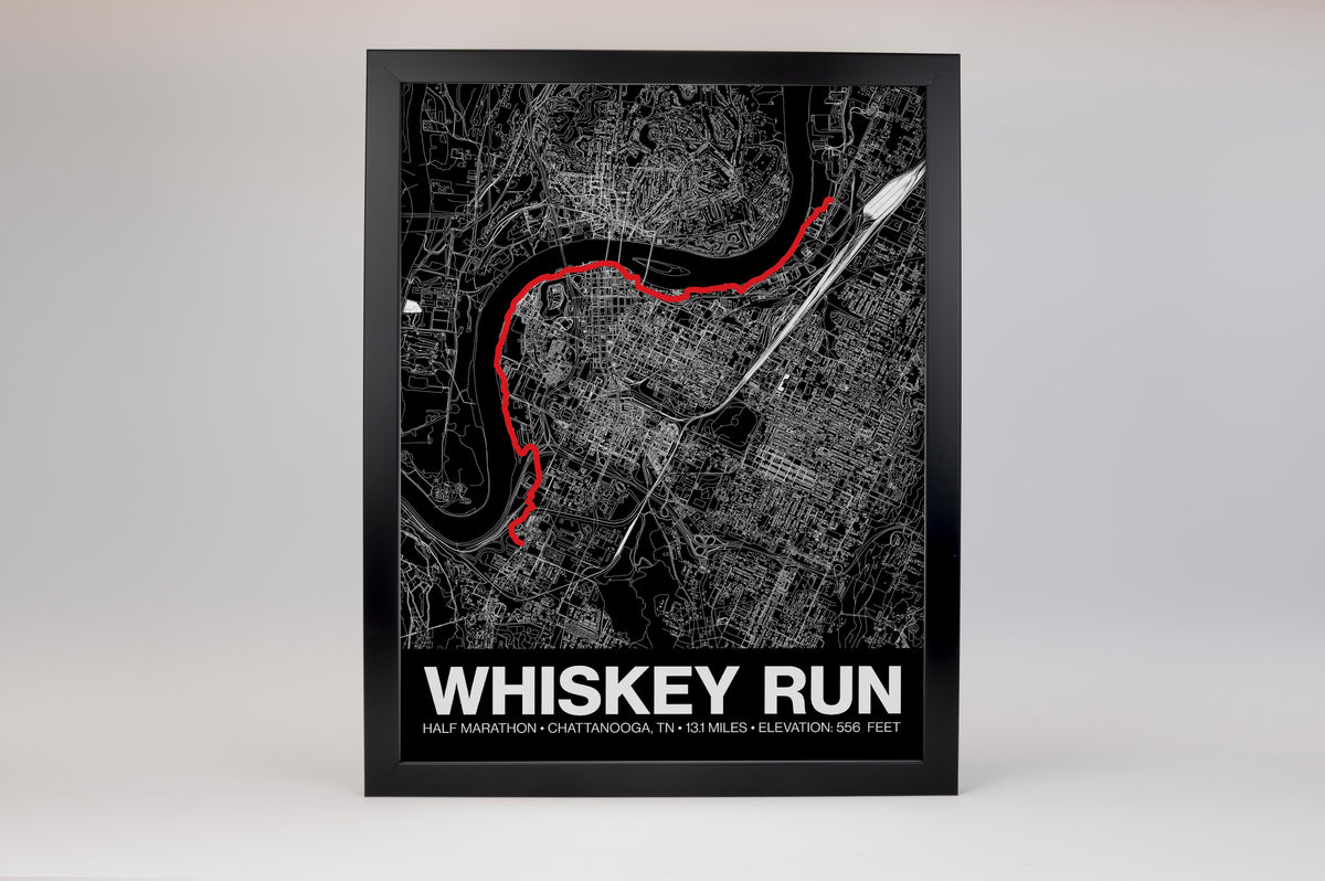 Whiskey Run Half Marathon Poster - Grid Style
