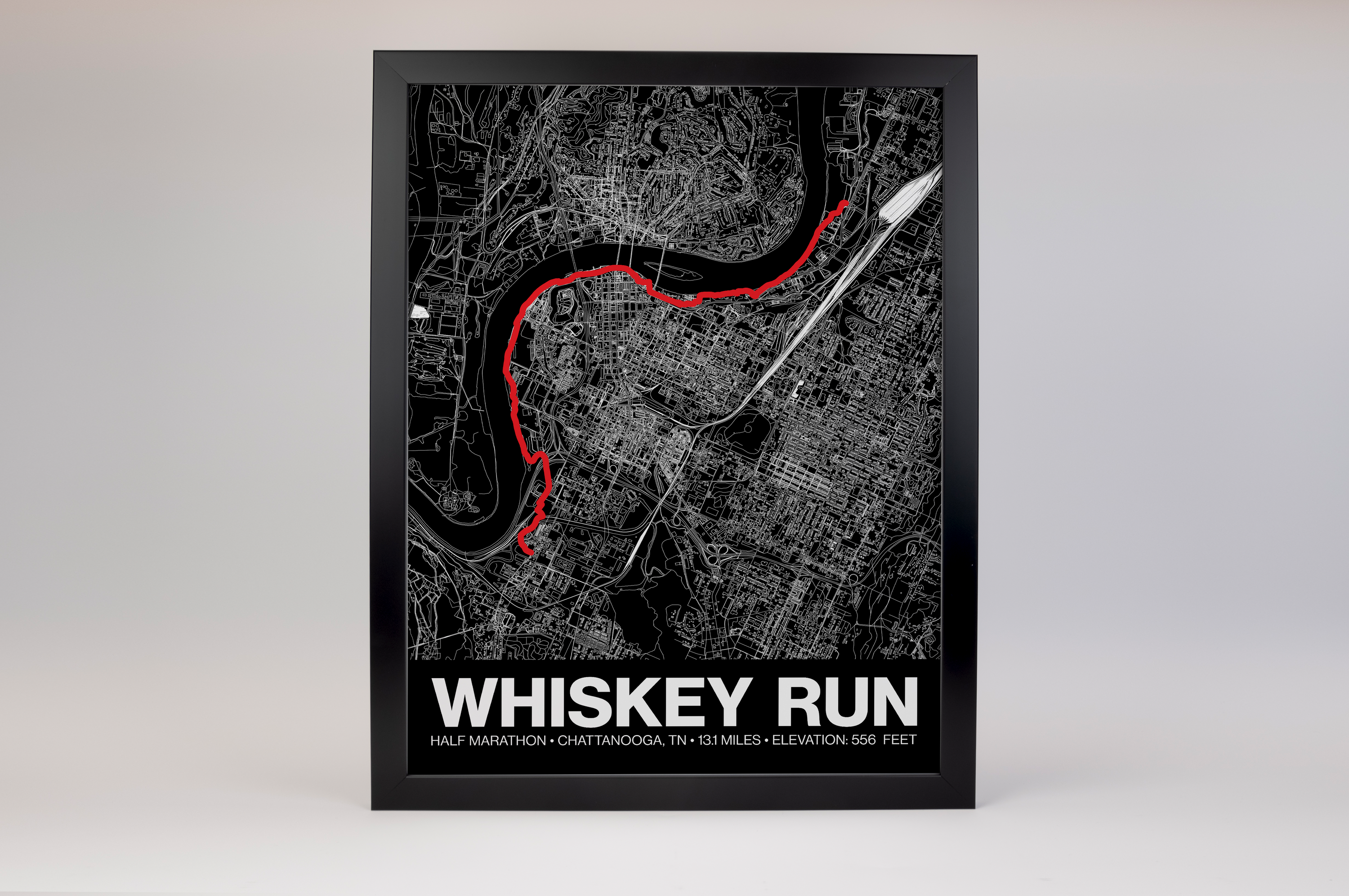 Whiskey Run Half Marathon Poster - Grid Style
