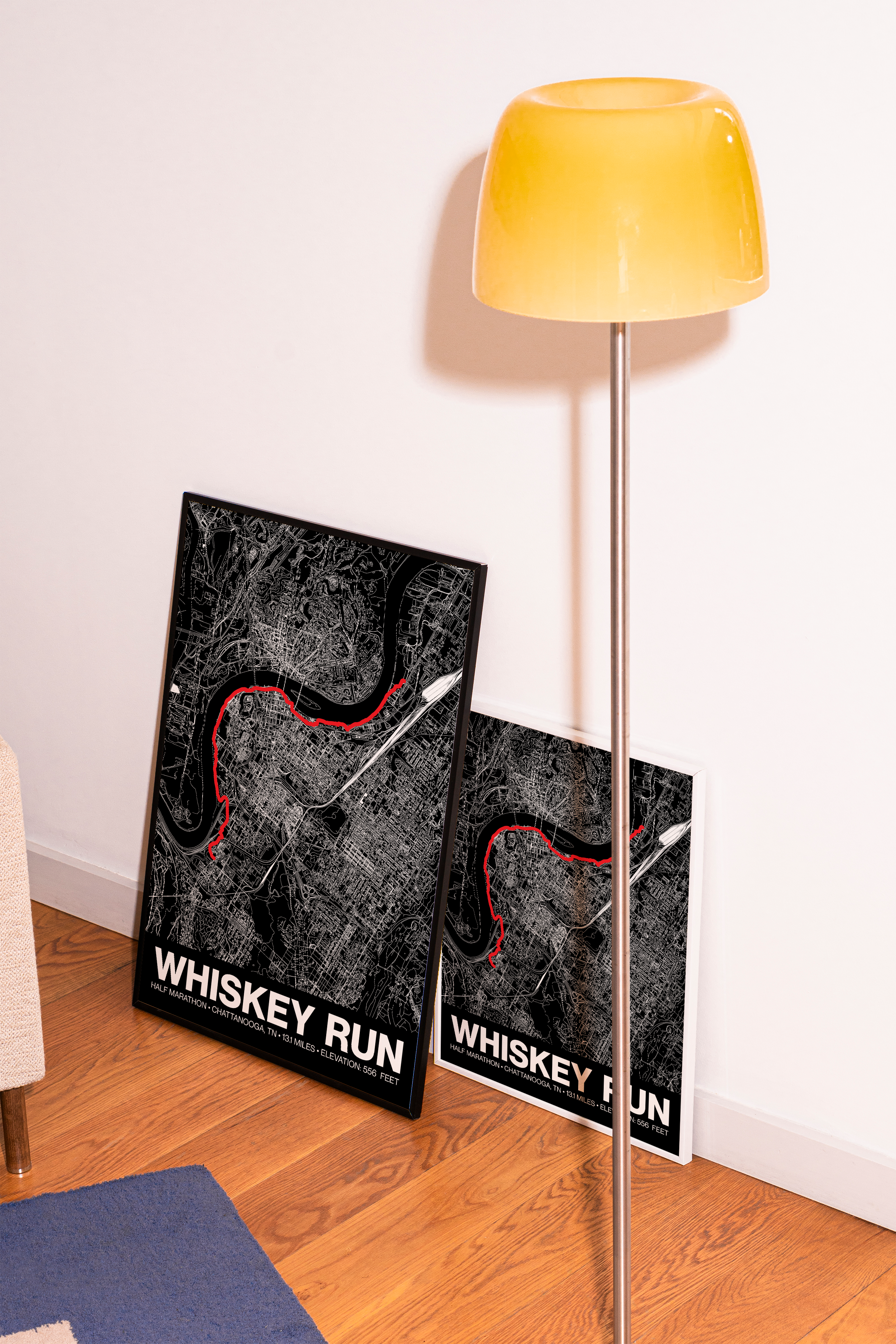 Whiskey Run Half Marathon Poster - Grid Style