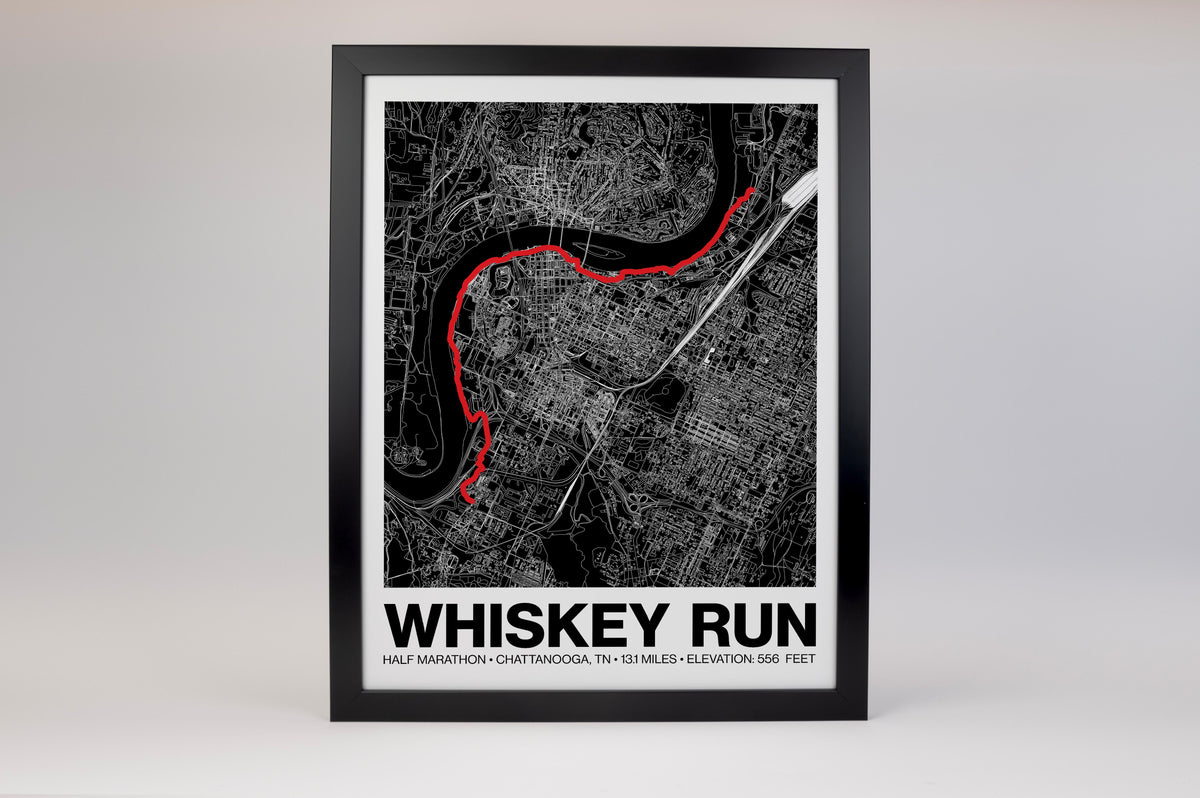 Whiskey Run Half Marathon Poster - Grid Style