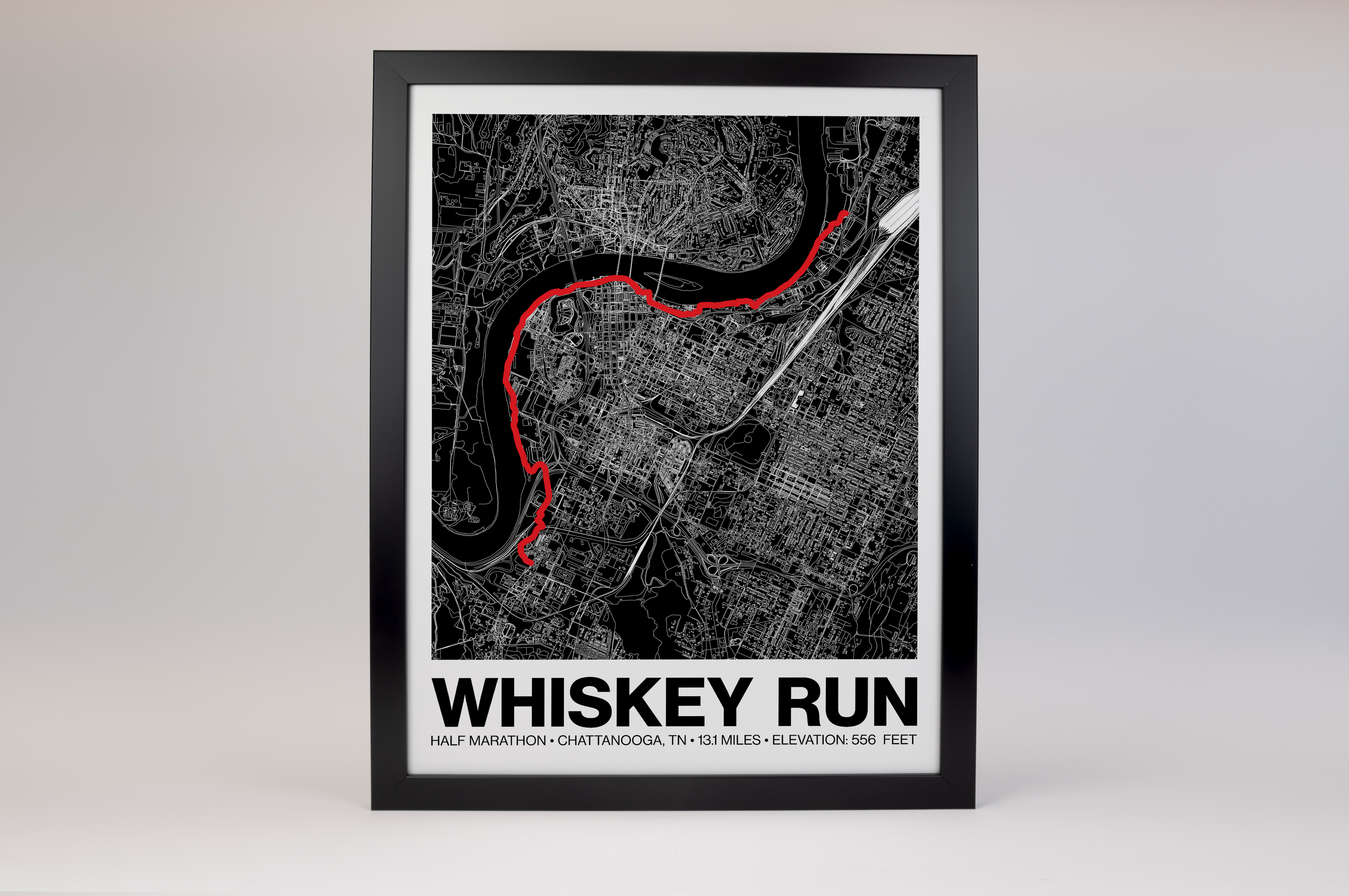 Whiskey Run Half Marathon Poster - Grid Style
