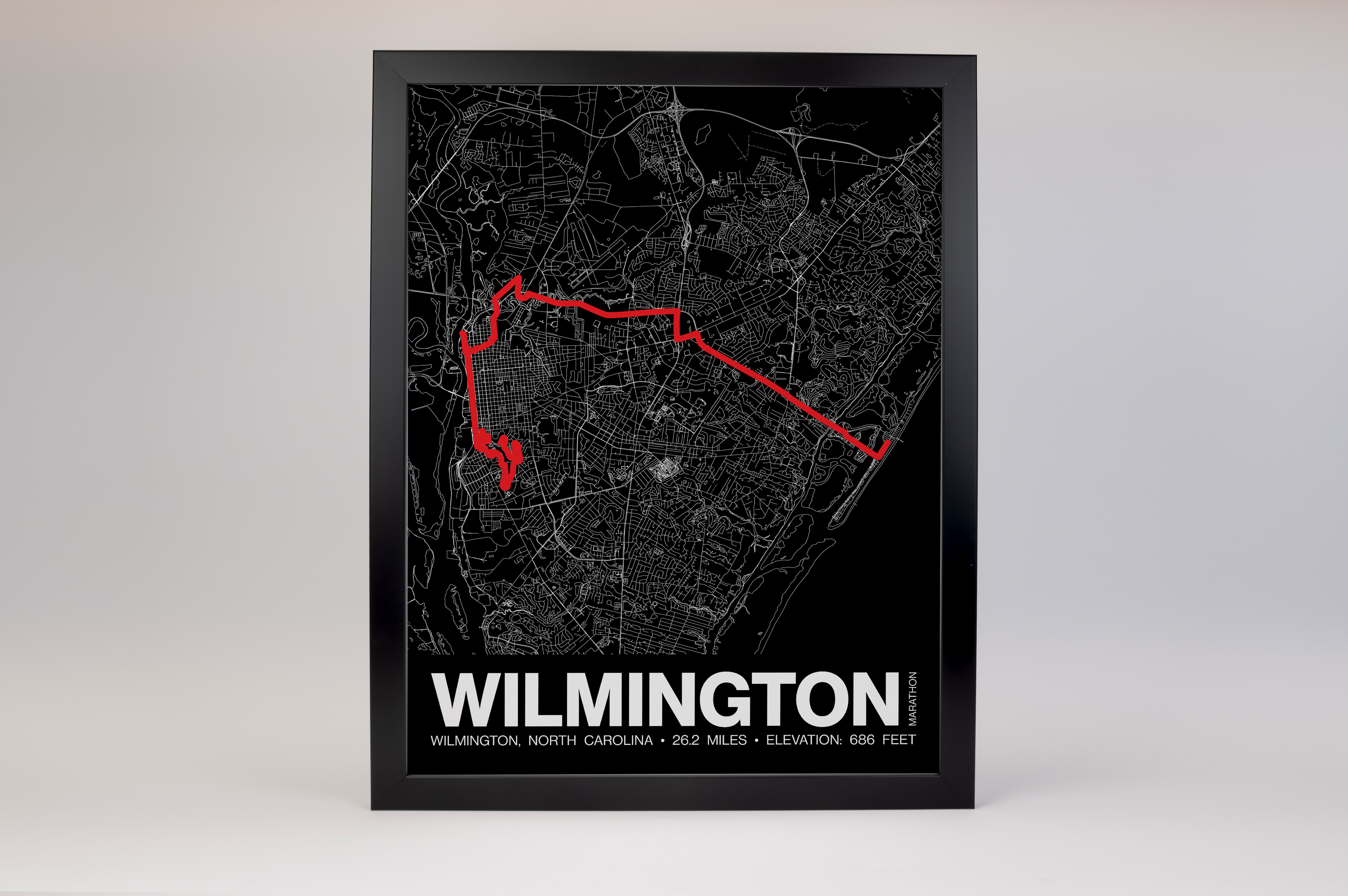 Wilmington Marathon Poster - Grid Style