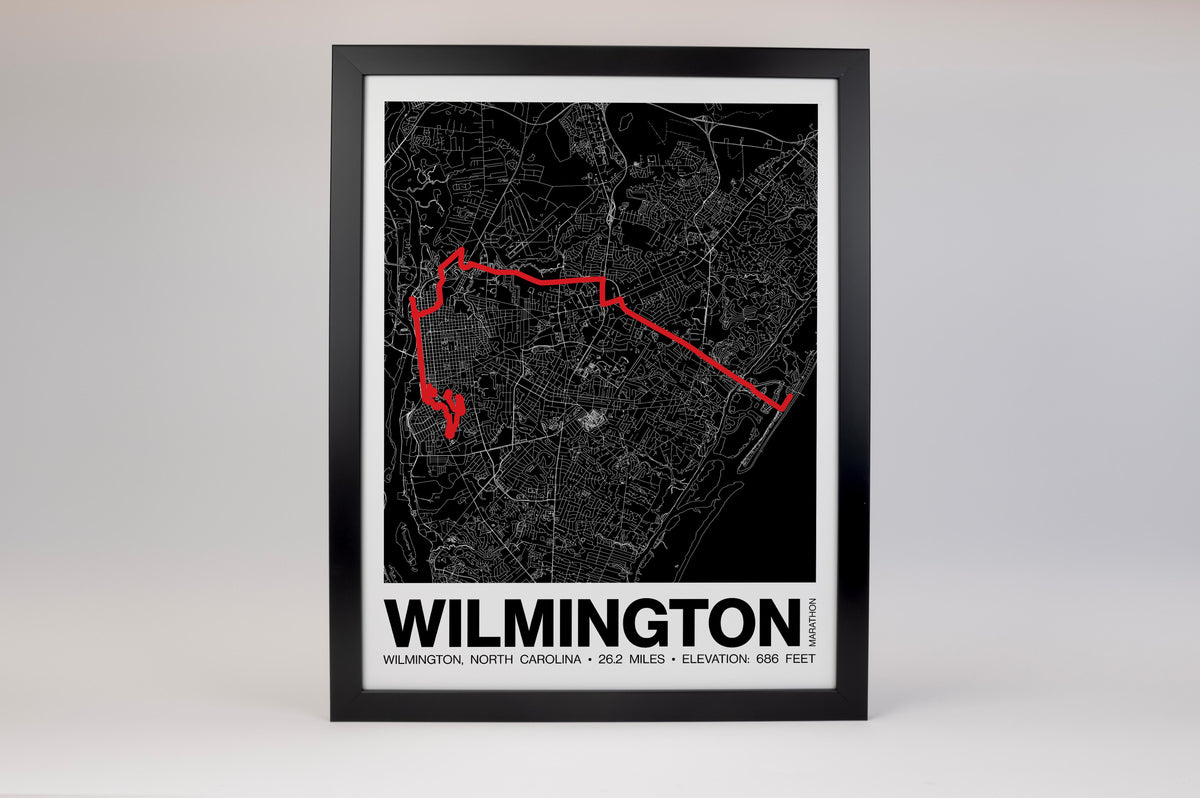 Wilmington Marathon Poster - Grid Style