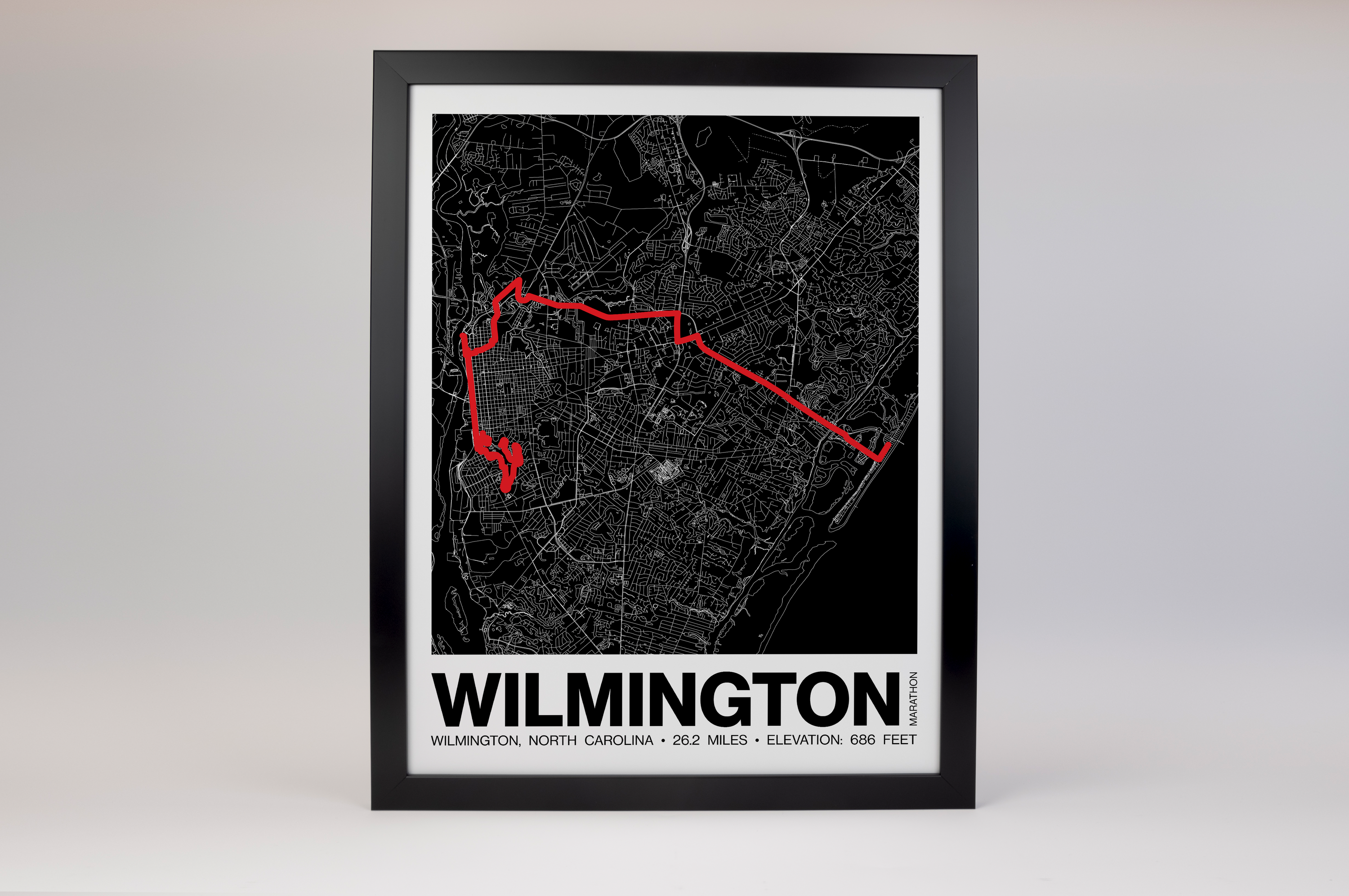 Wilmington Marathon Poster - Grid Style