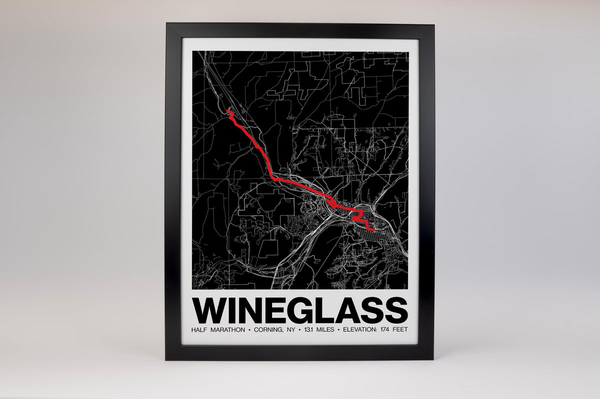 Wineglass Half Marathon Poster - Grid Style