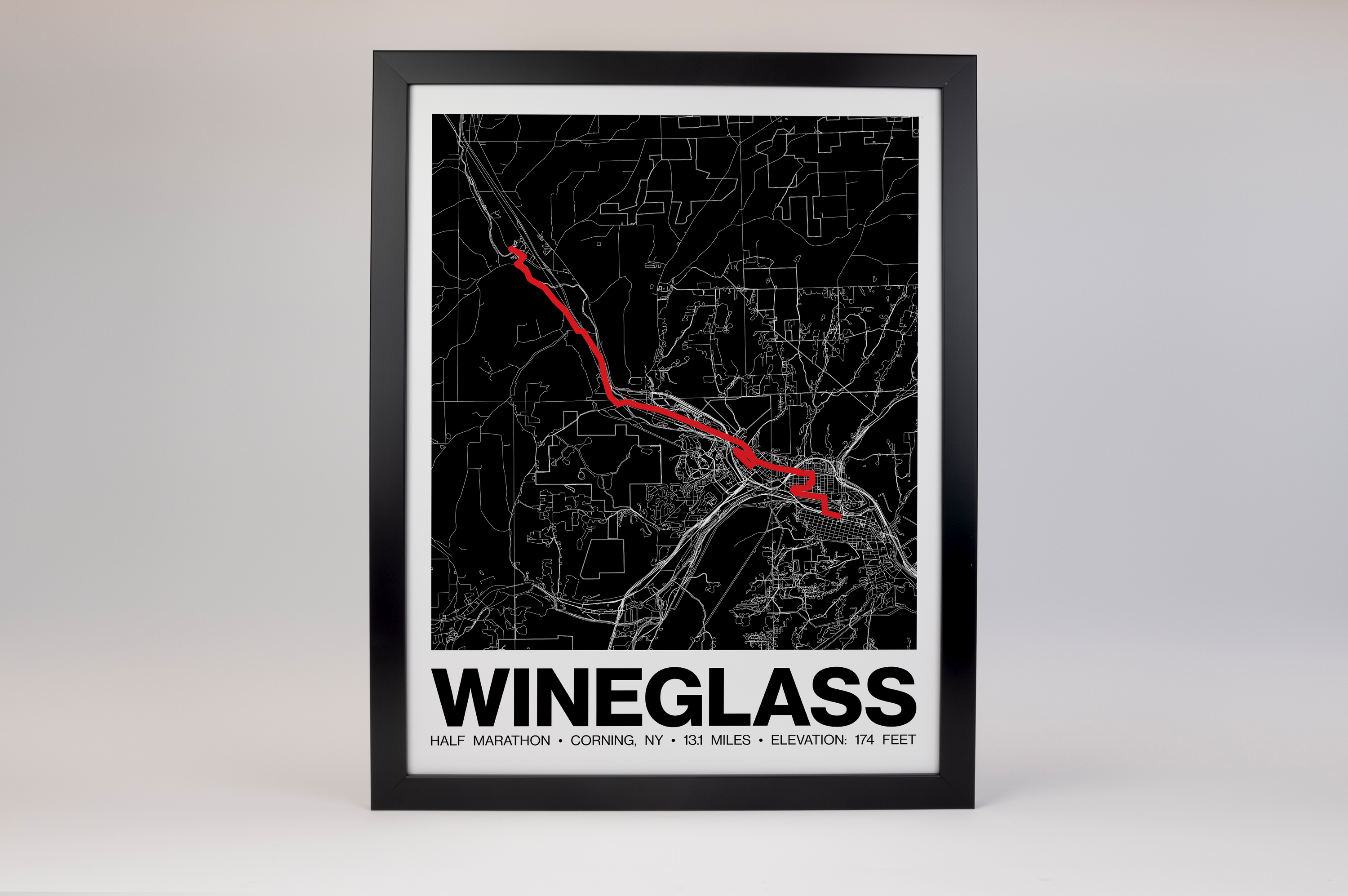 Wineglass Half Marathon Poster - Grid Style