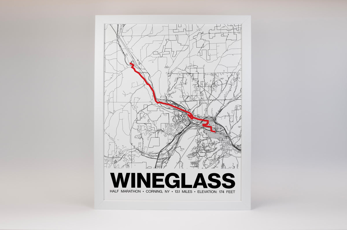 Wineglass Half Marathon Poster - Grid Style