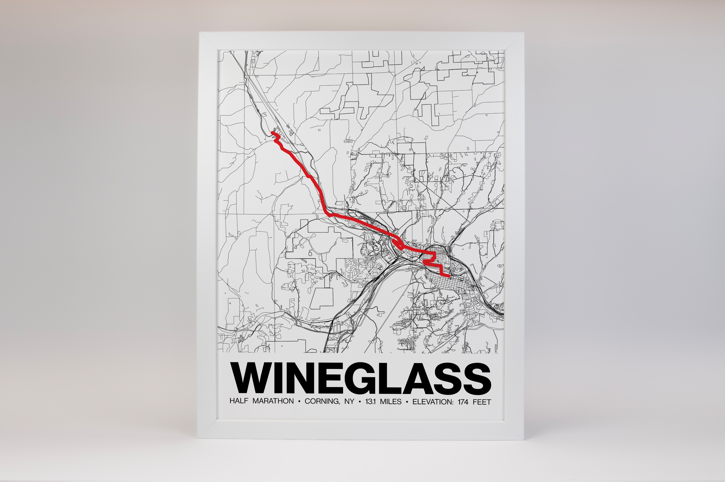 Wineglass Half Marathon Poster - Grid Style