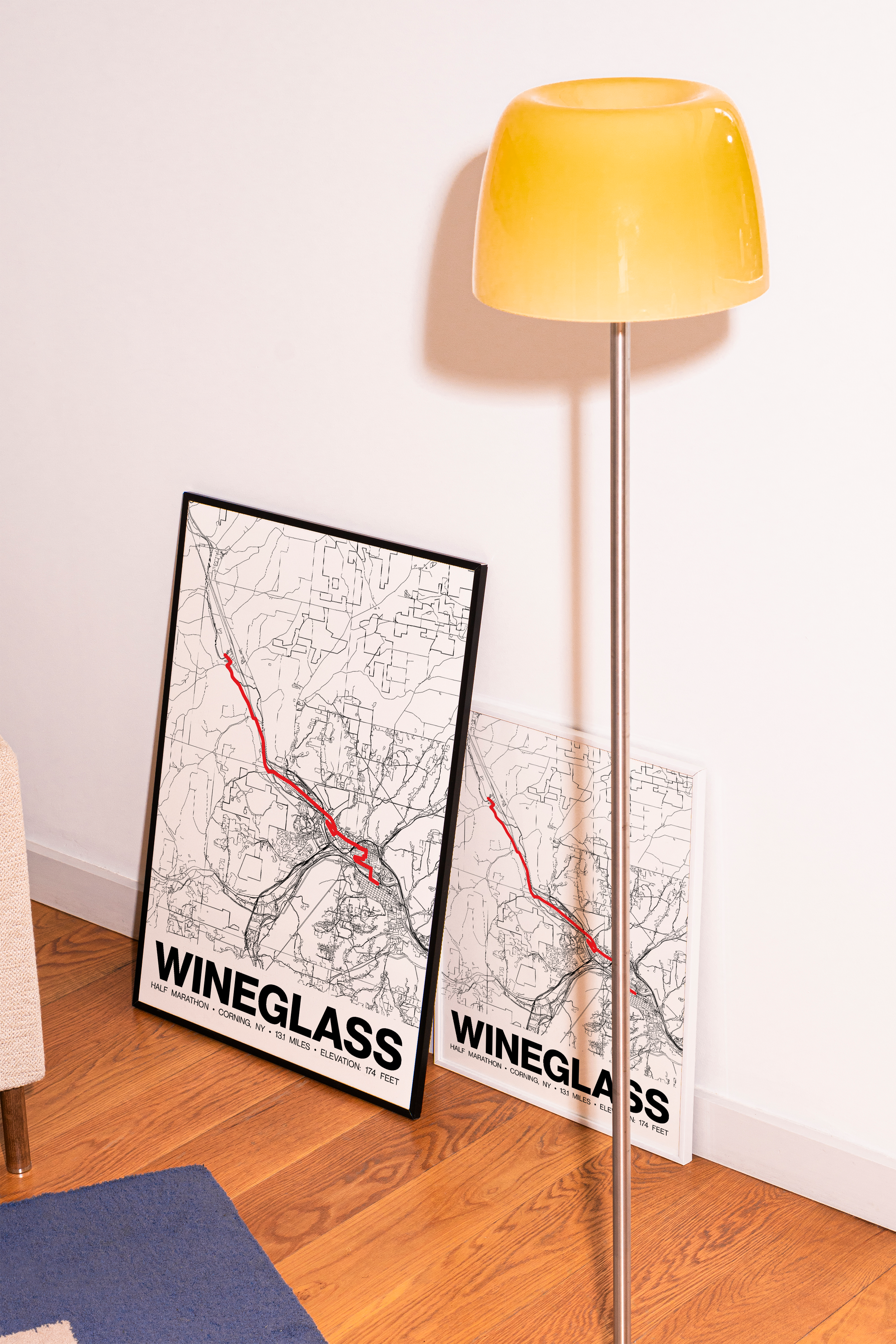 Wineglass Half Marathon Poster - Grid Style