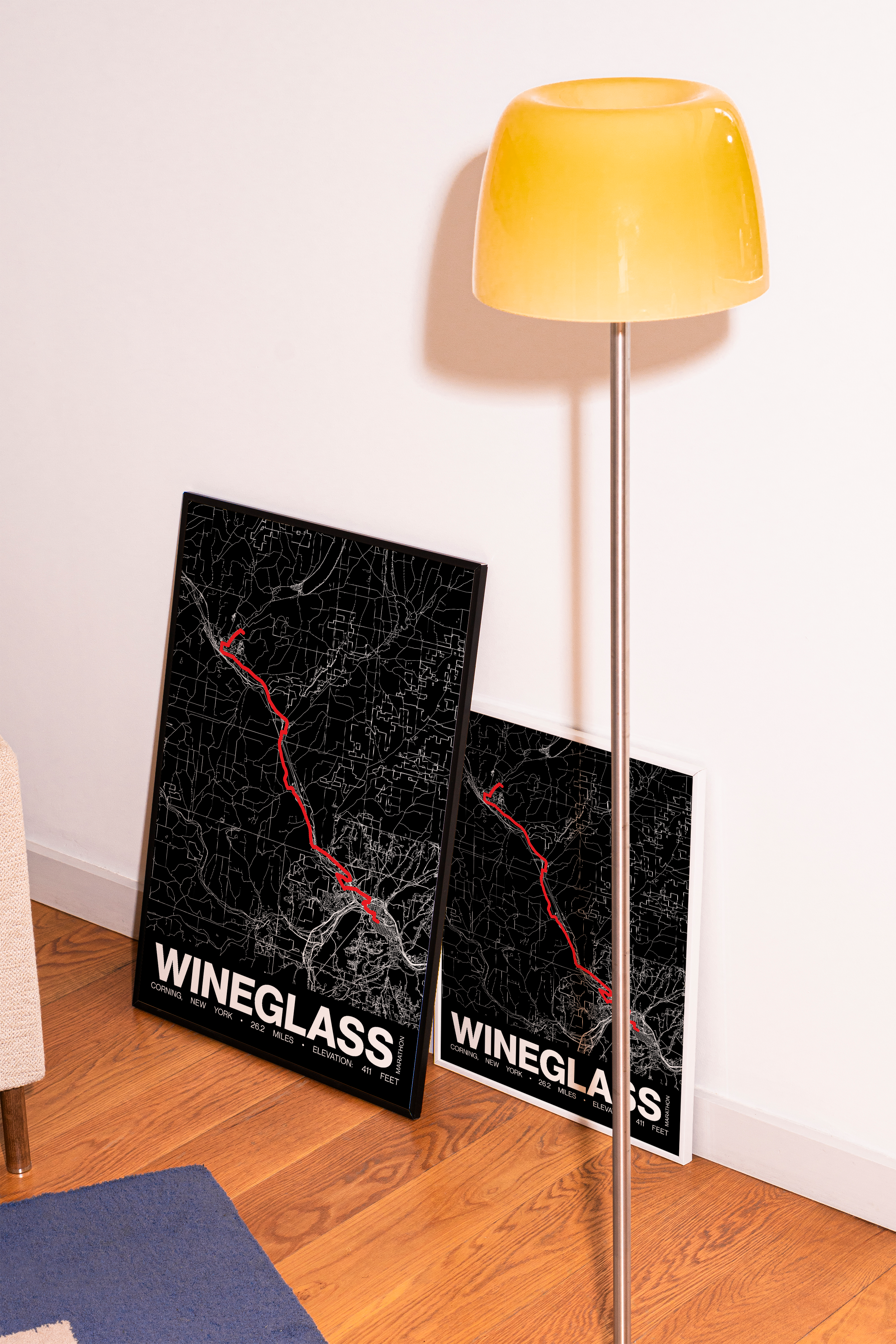 Wineglass Marathon Poster - Grid Style