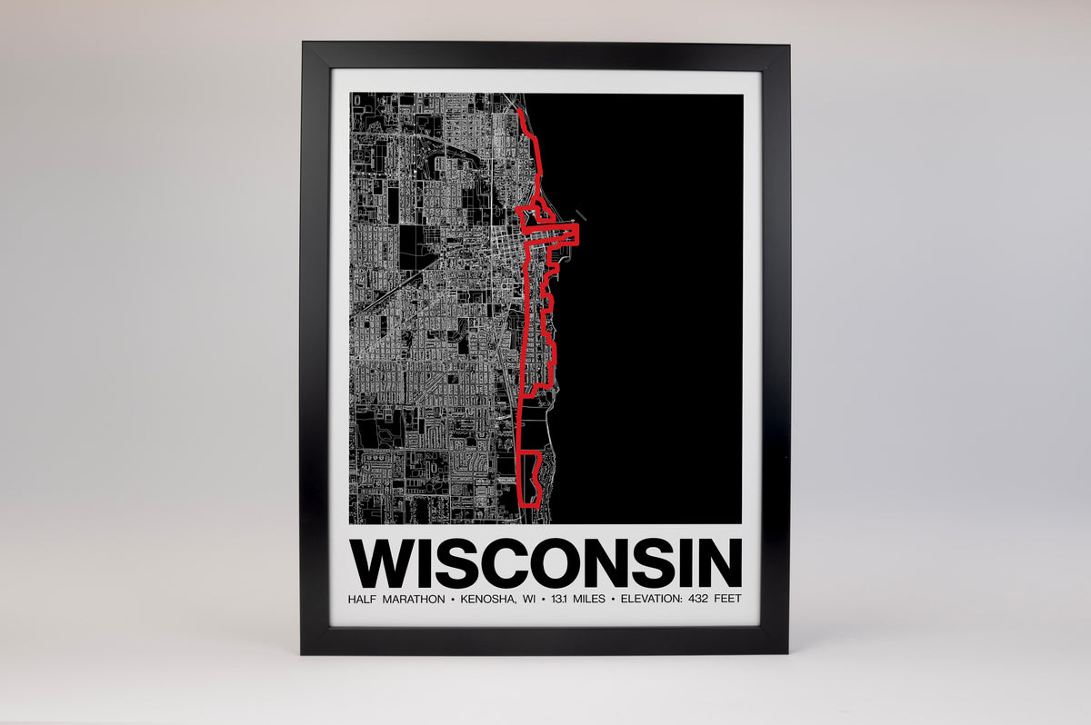 Wisconsin Half Marathon Poster - Grid Style