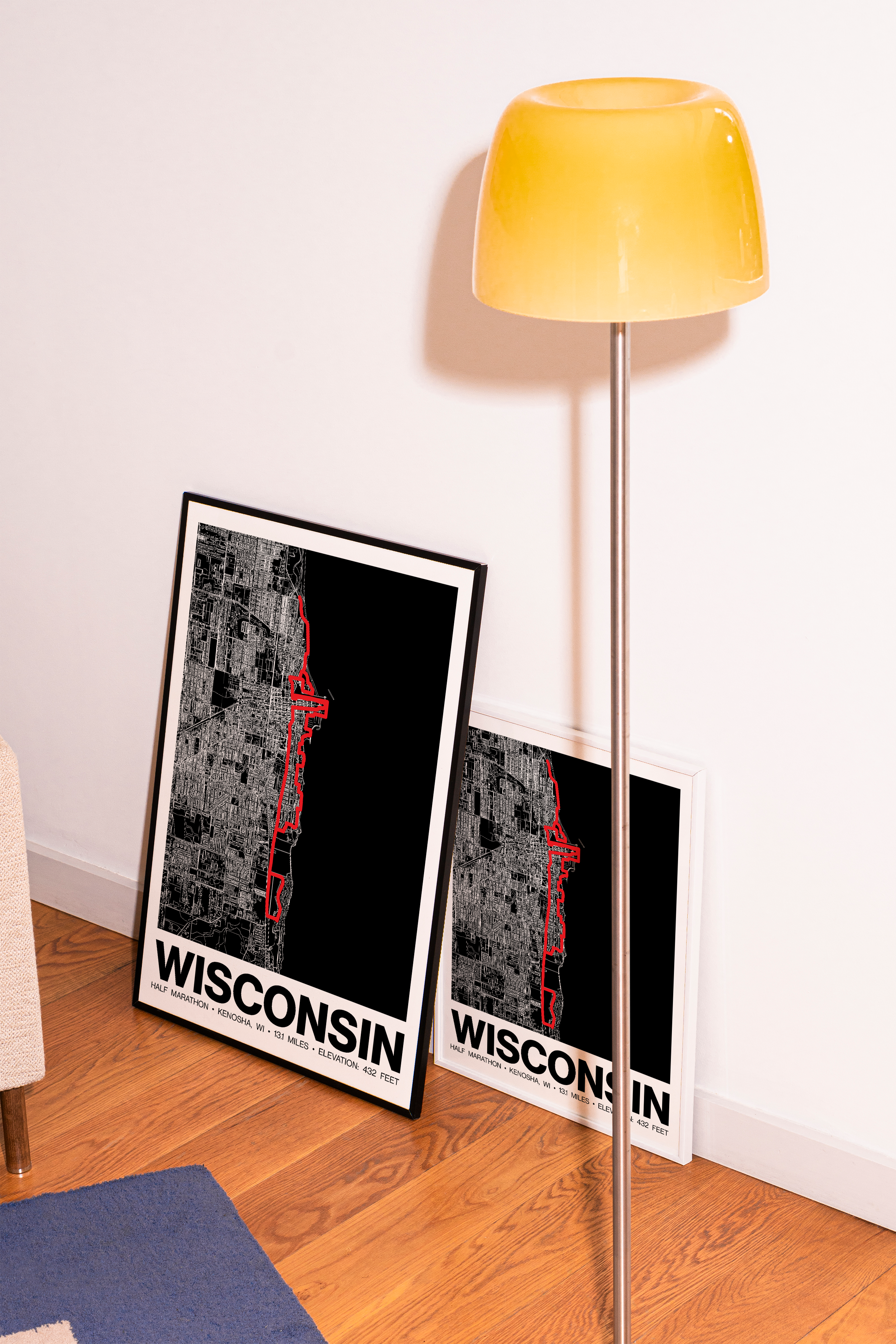 Wisconsin Half Marathon Poster - Grid Style