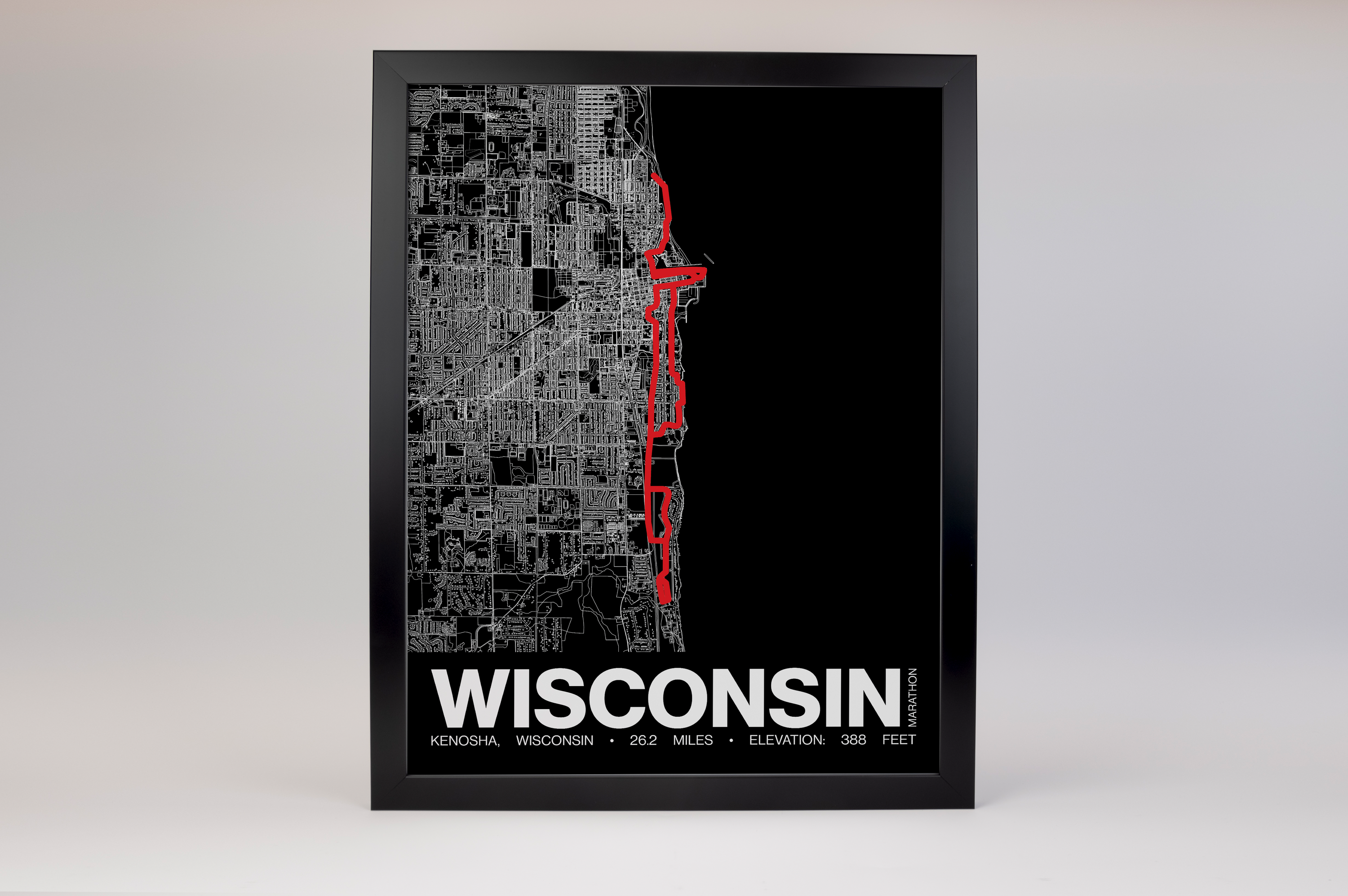 Wisconsin Marathon Poster - Grid Style
