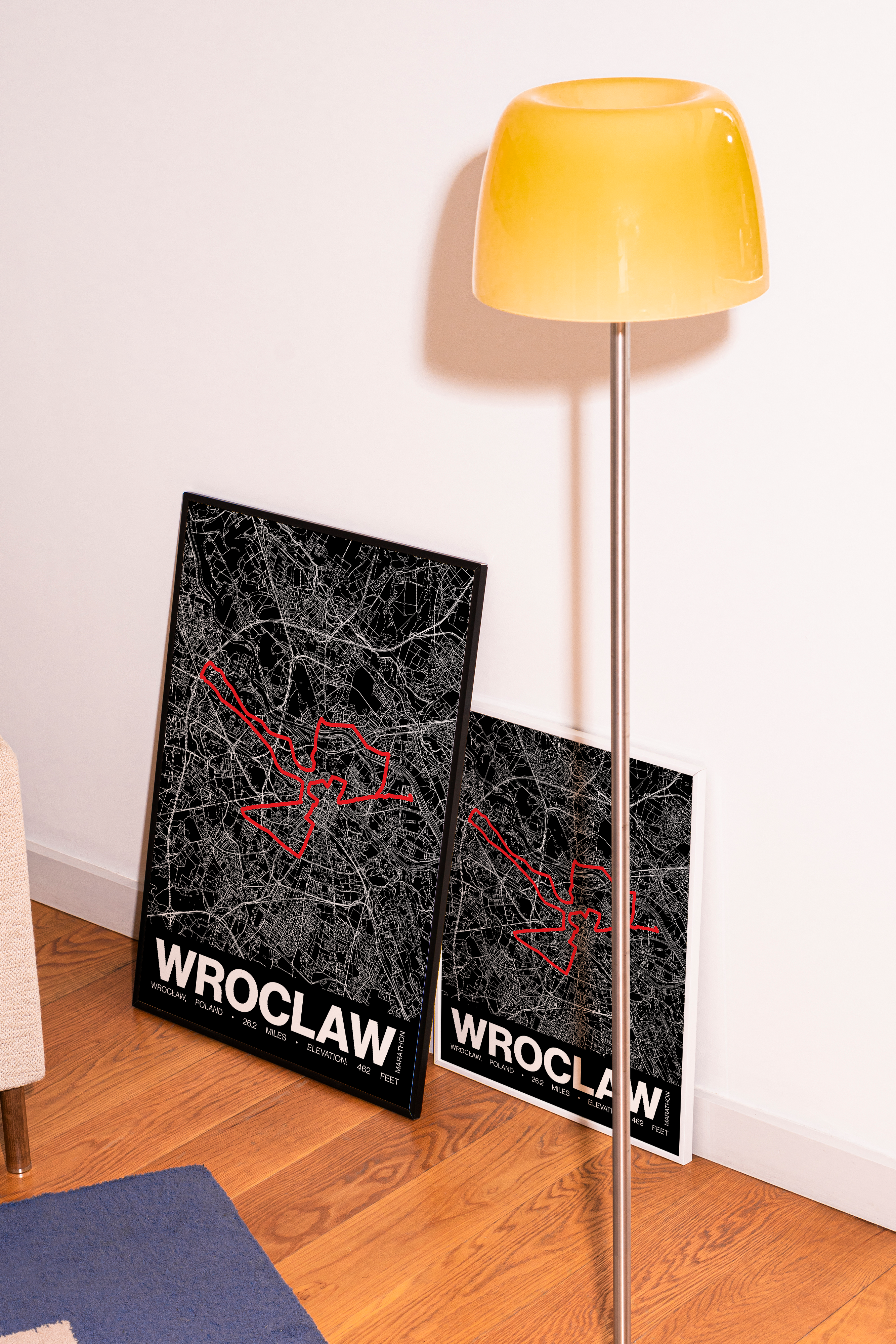 Wroclaw Marathon Poster - Grid Style