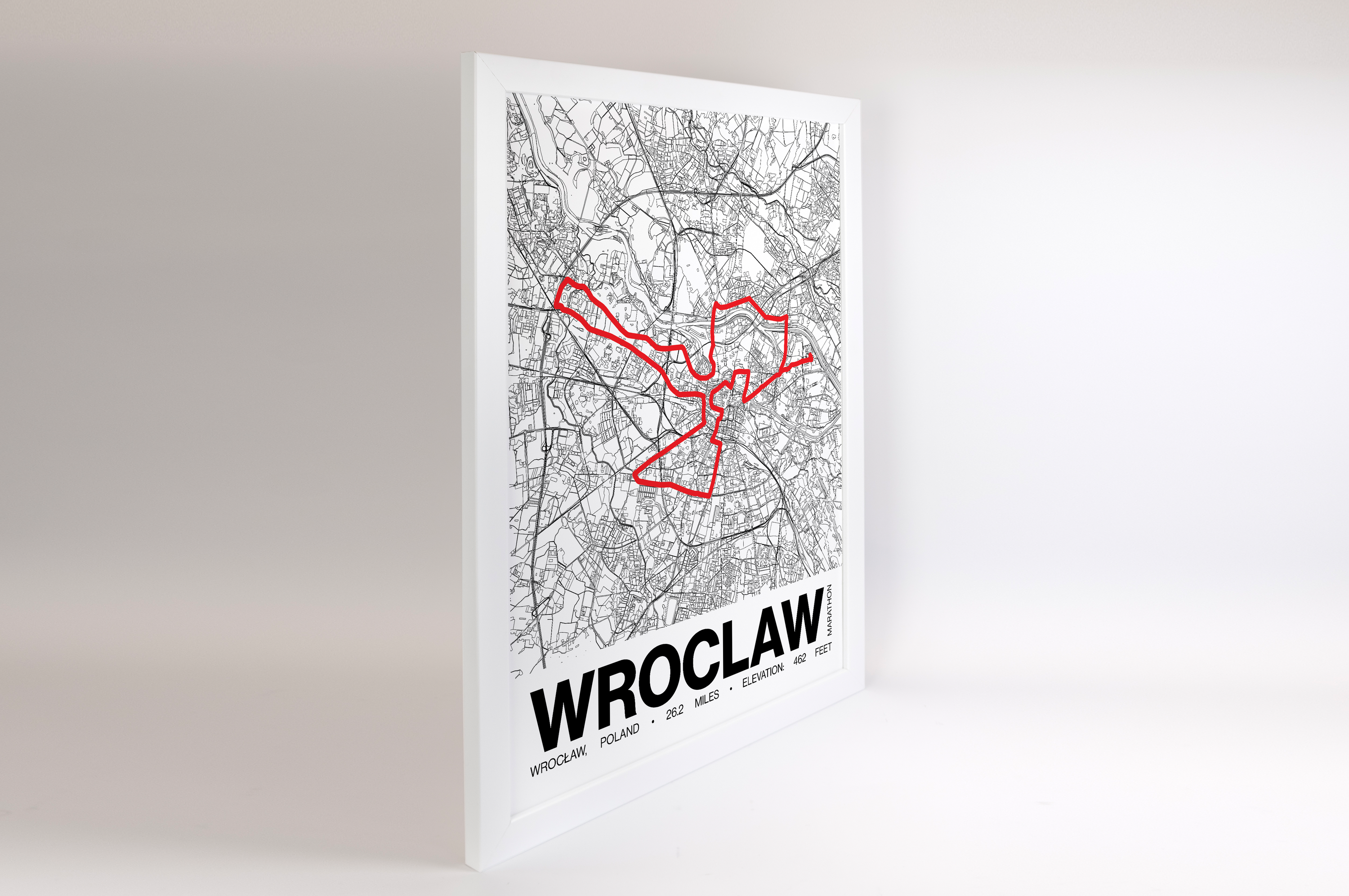 Wroclaw Marathon Poster - Grid Style