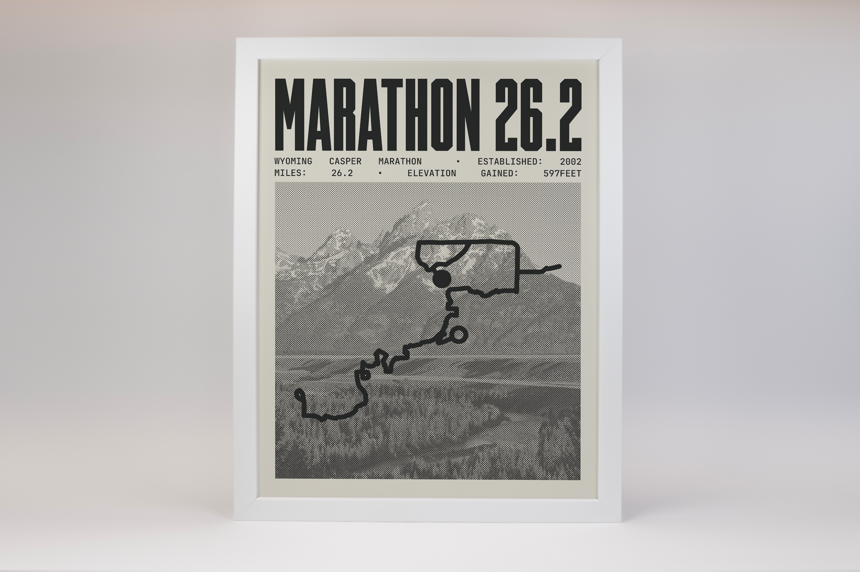 Wyoming Casper Marathon Poster