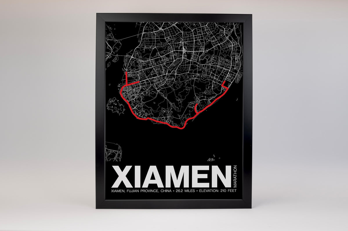 Xiamen Marathon Poster - Grid Style
