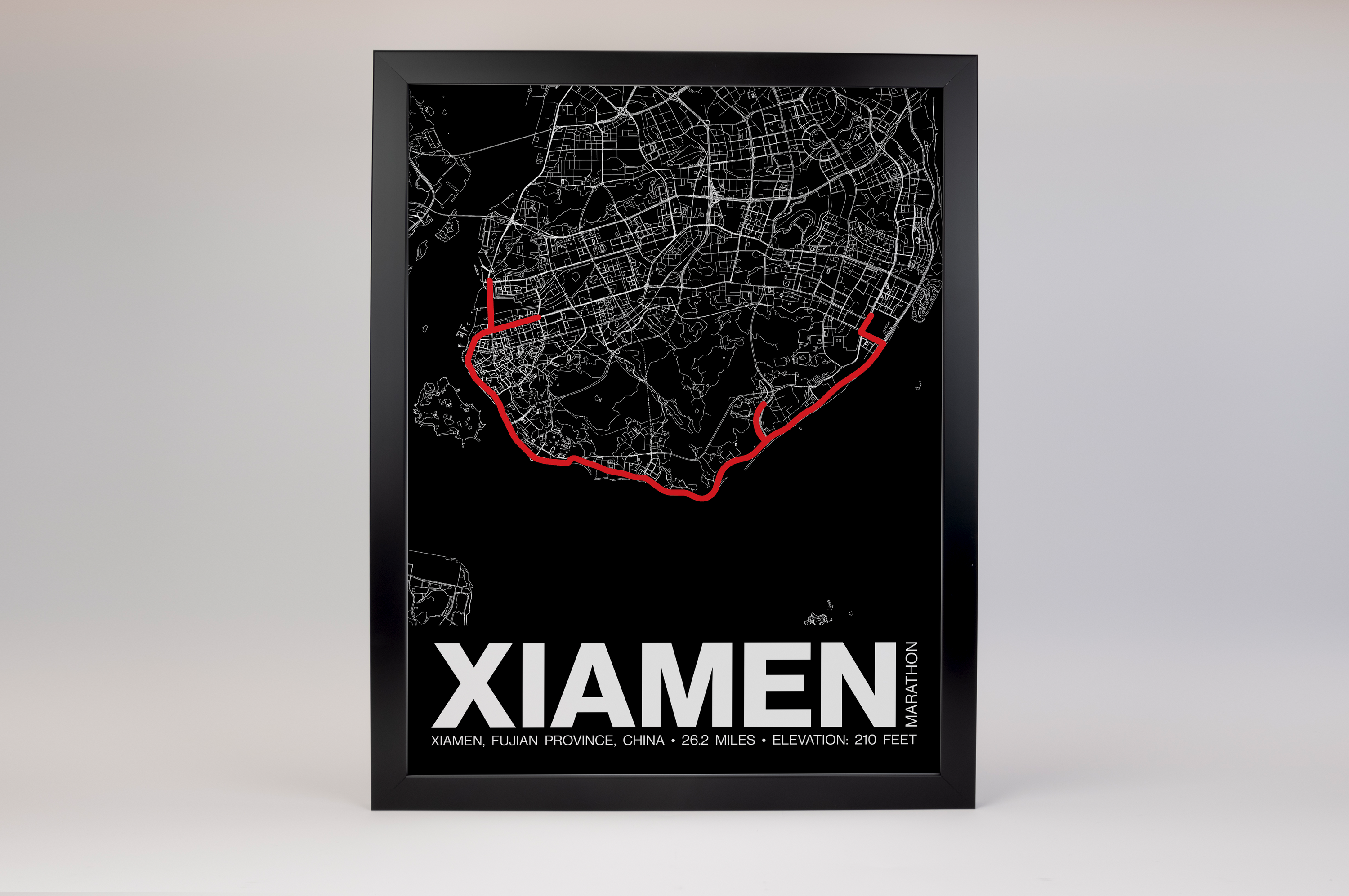 Xiamen Marathon Poster - Grid Style
