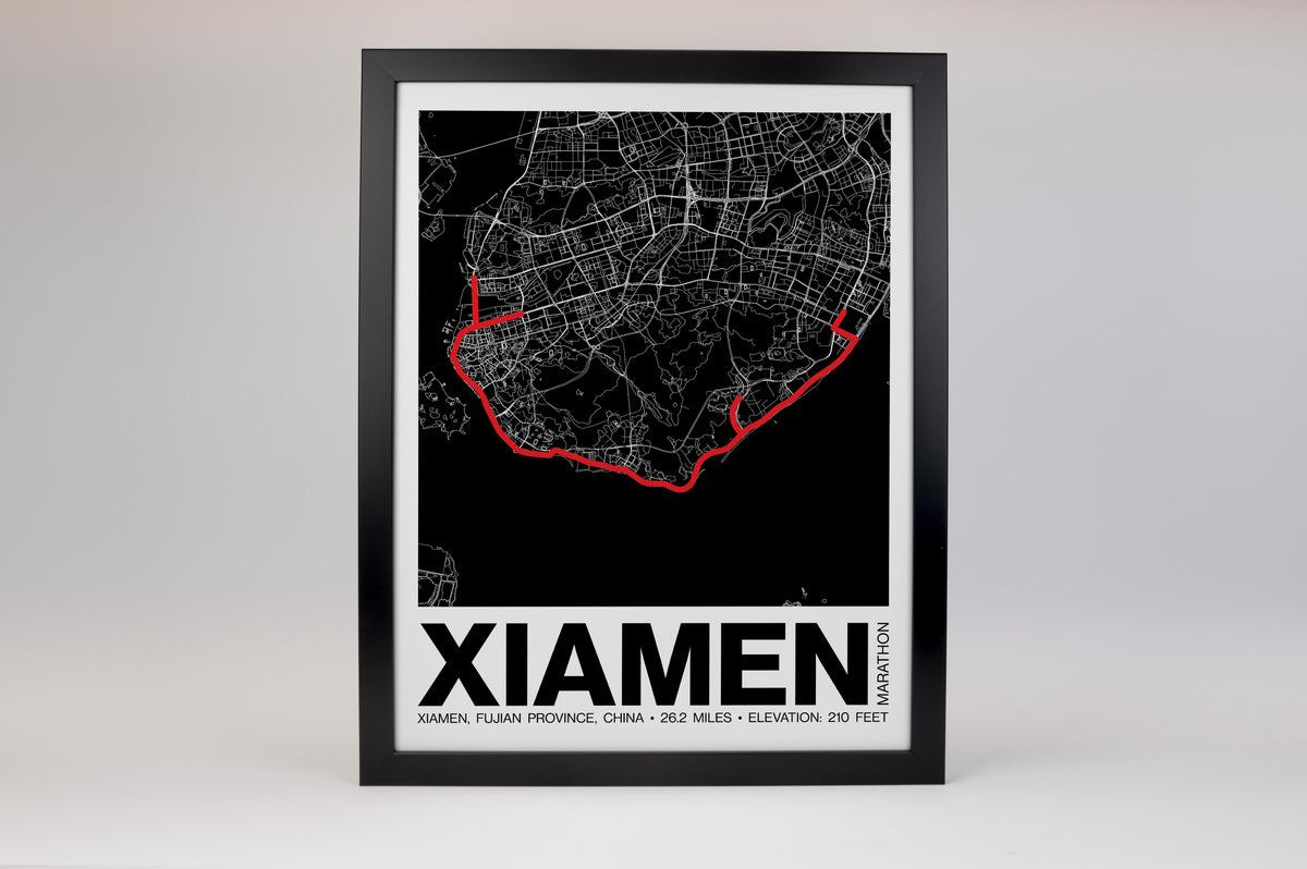 Xiamen Marathon Poster - Grid Style