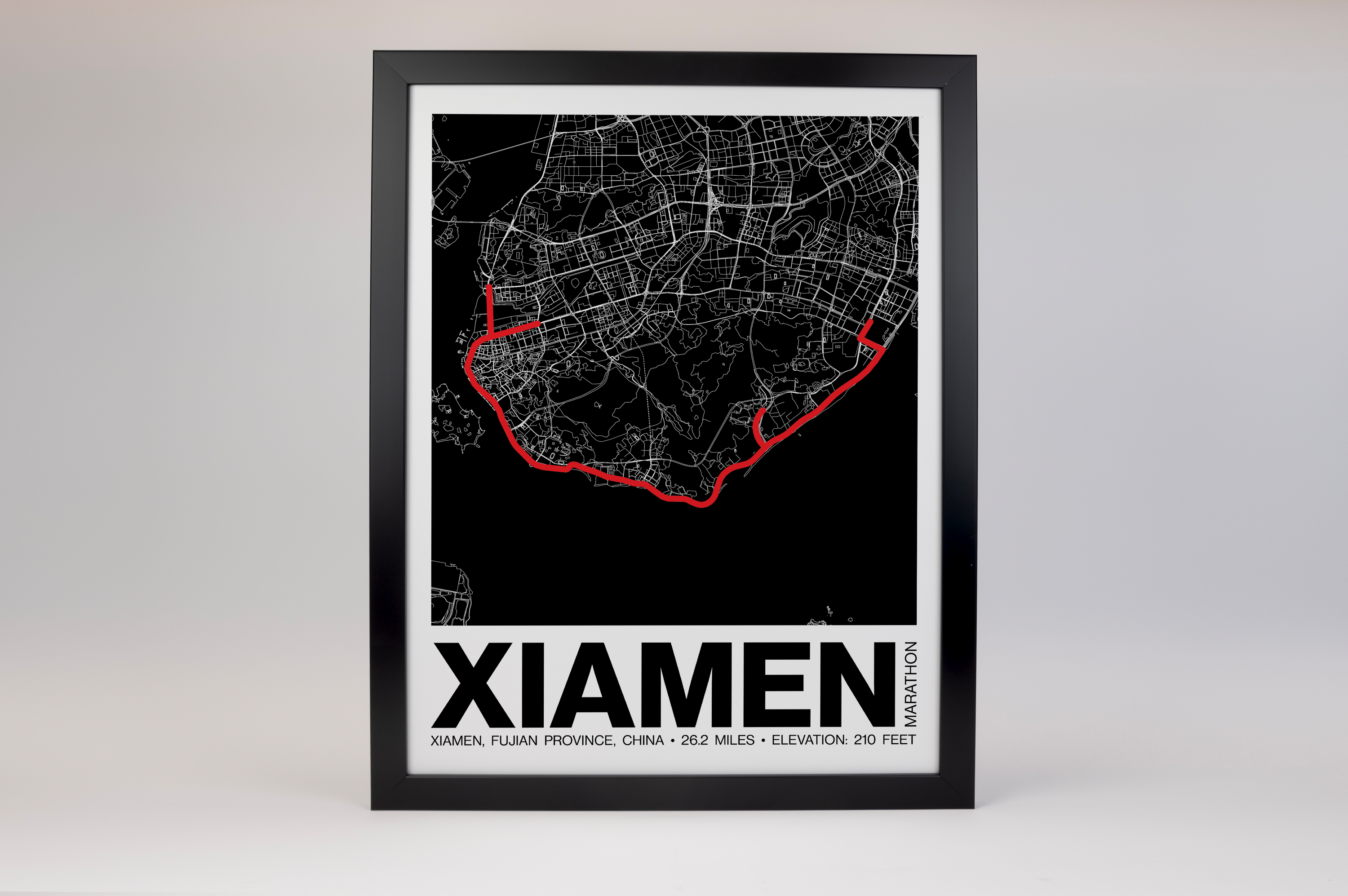 Xiamen Marathon Poster - Grid Style