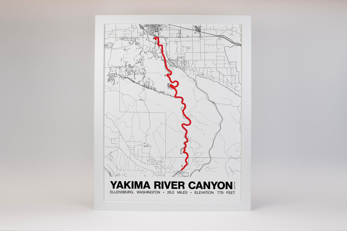 Yakima River Canyon Marathon Poster - Grid Style