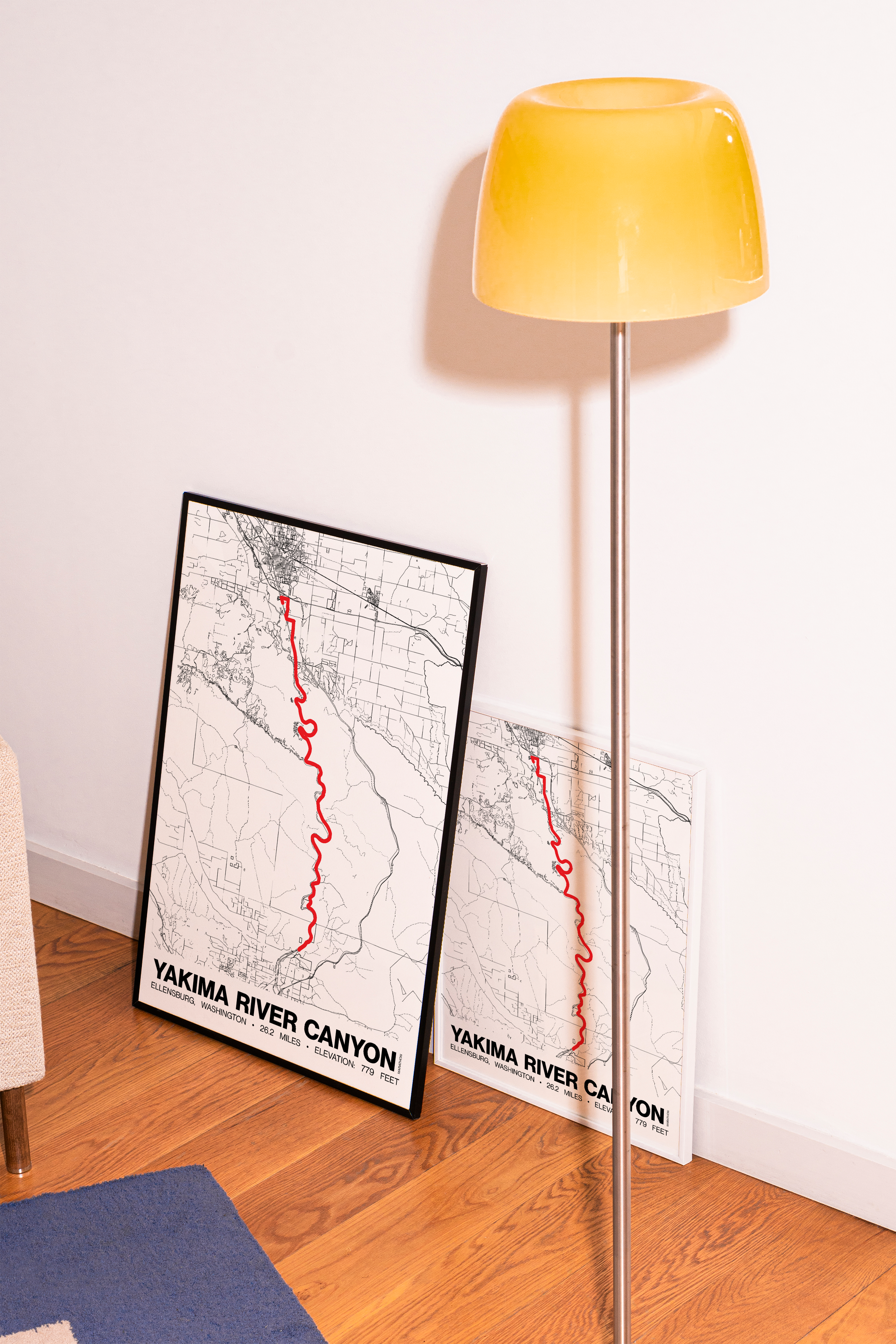Yakima River Canyon Marathon Poster - Grid Style