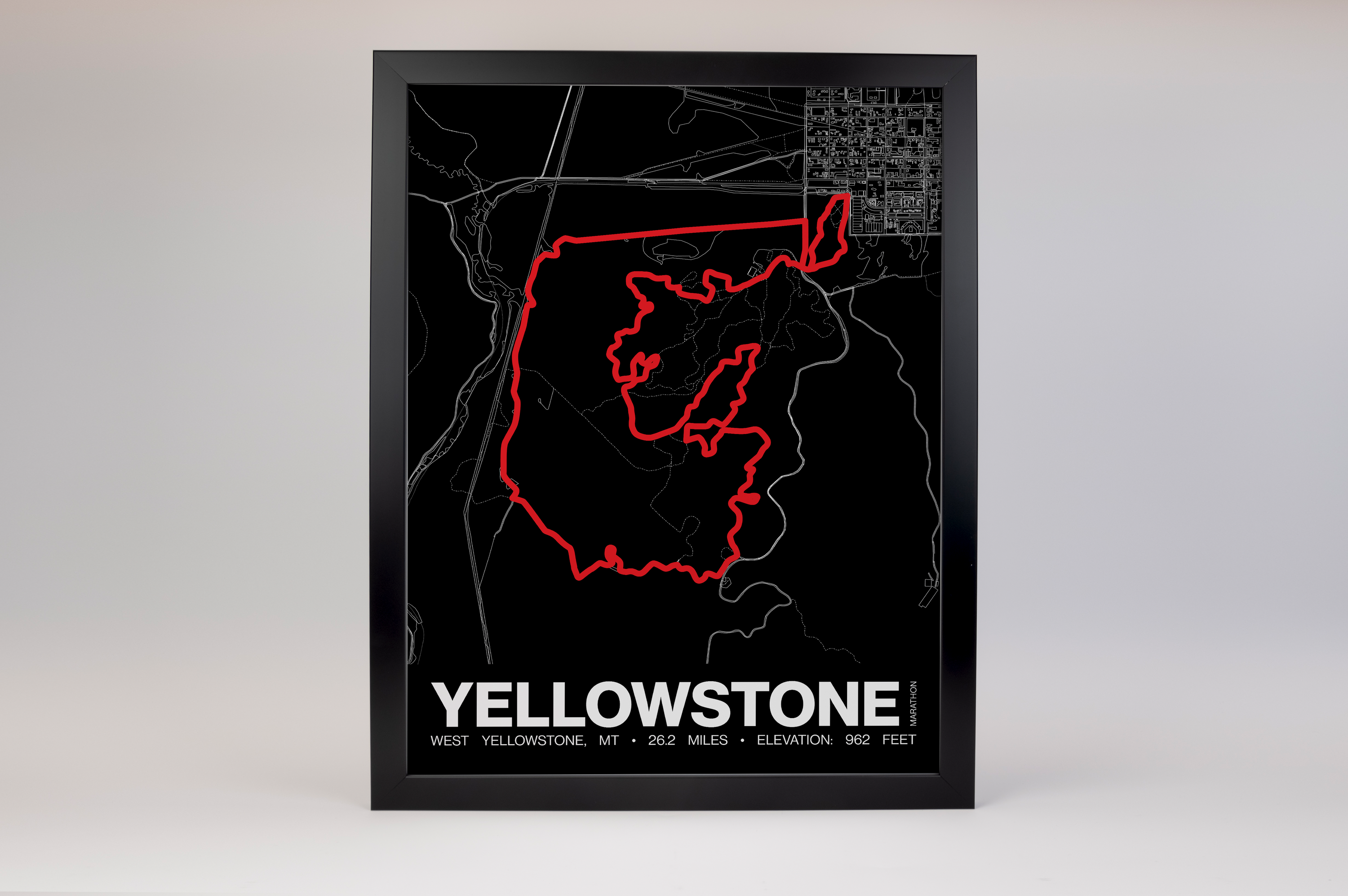 Yellowstone Marathon Poster - Grid Style