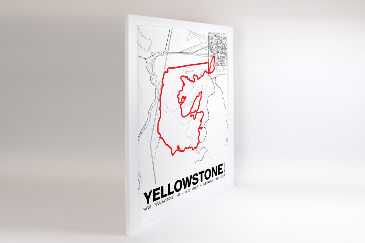 Yellowstone Marathon Poster - Grid Style