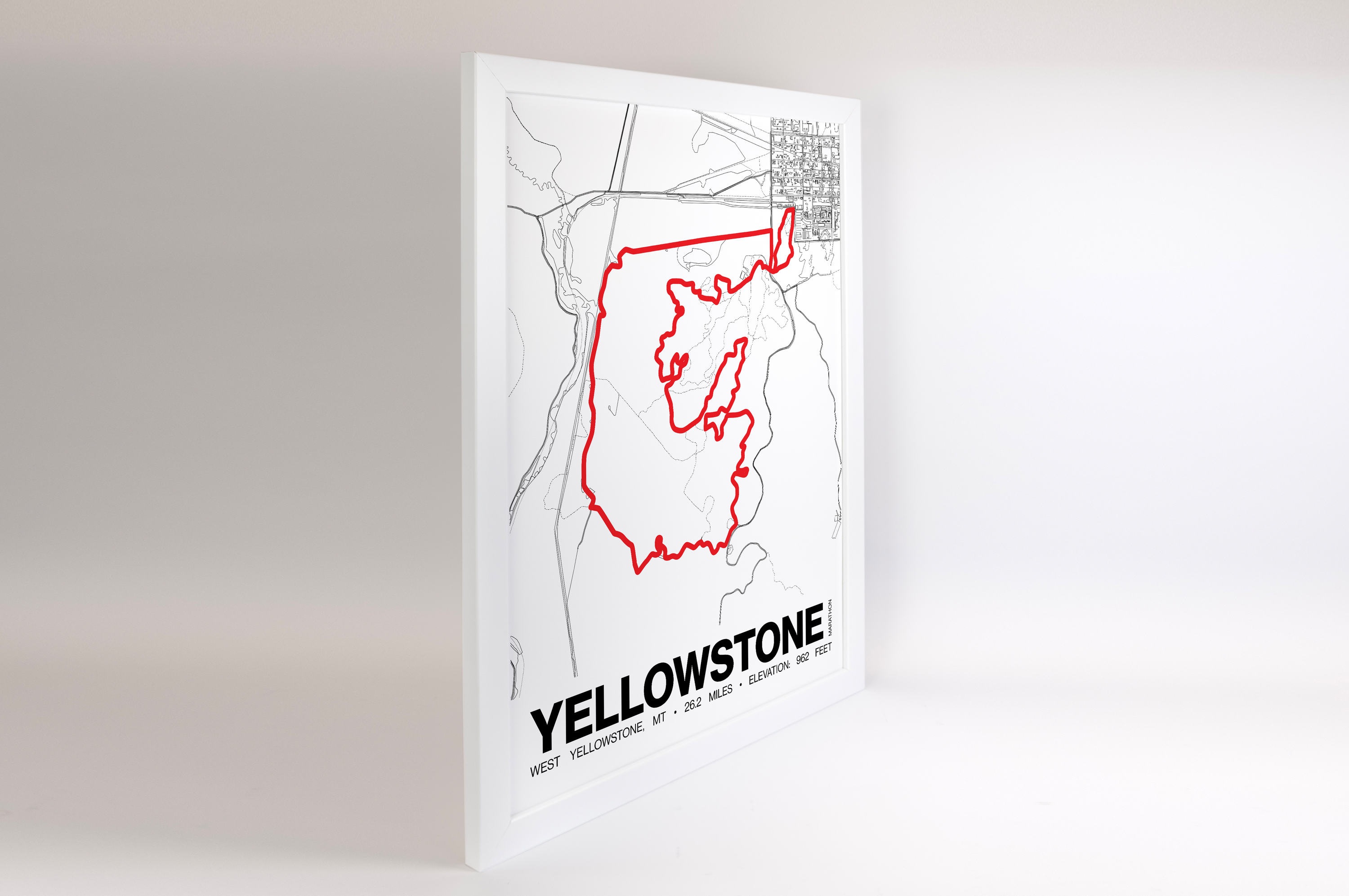 Yellowstone Marathon Poster - Grid Style