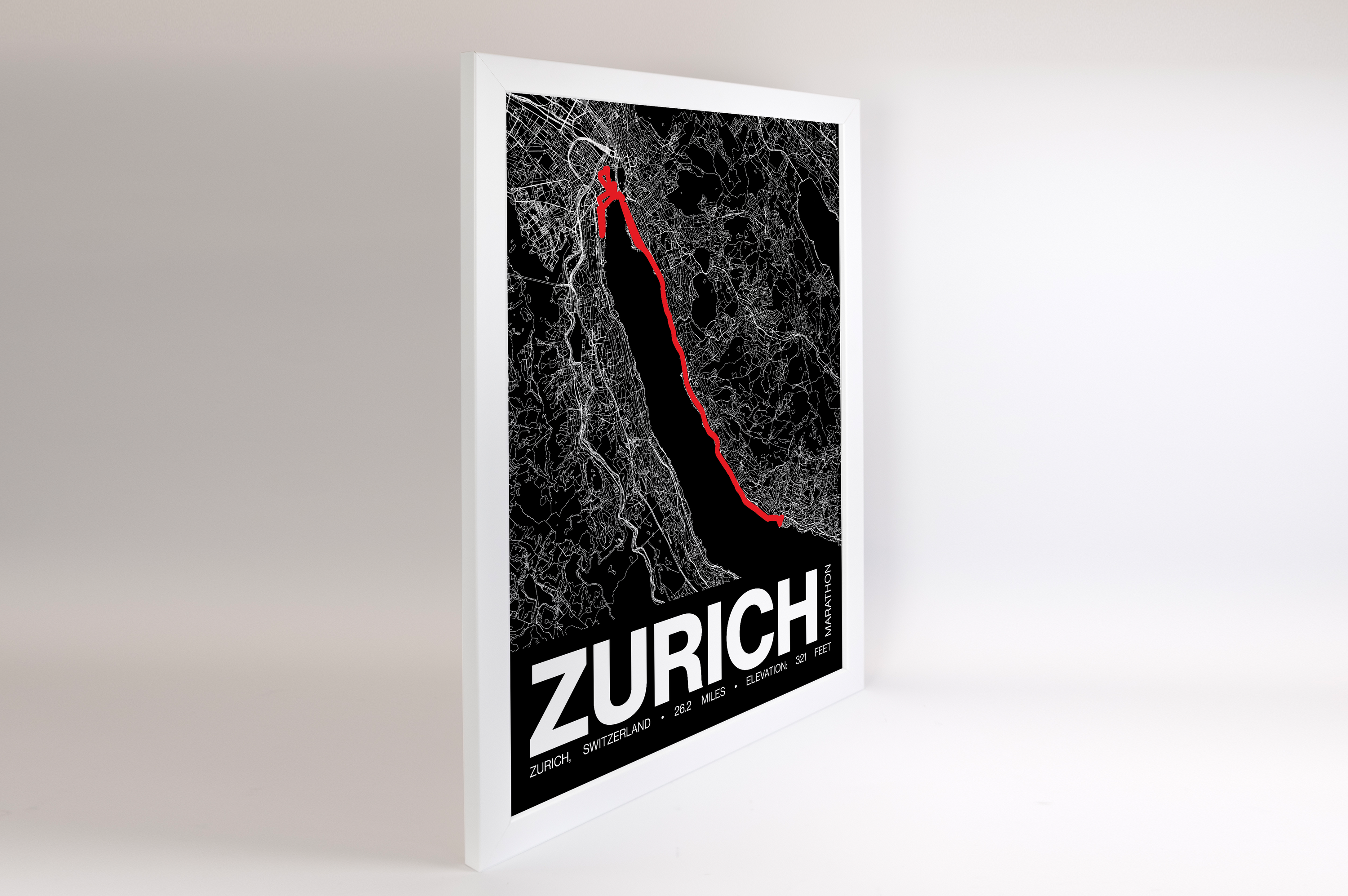 Zurich Marathon Poster - Grid Style