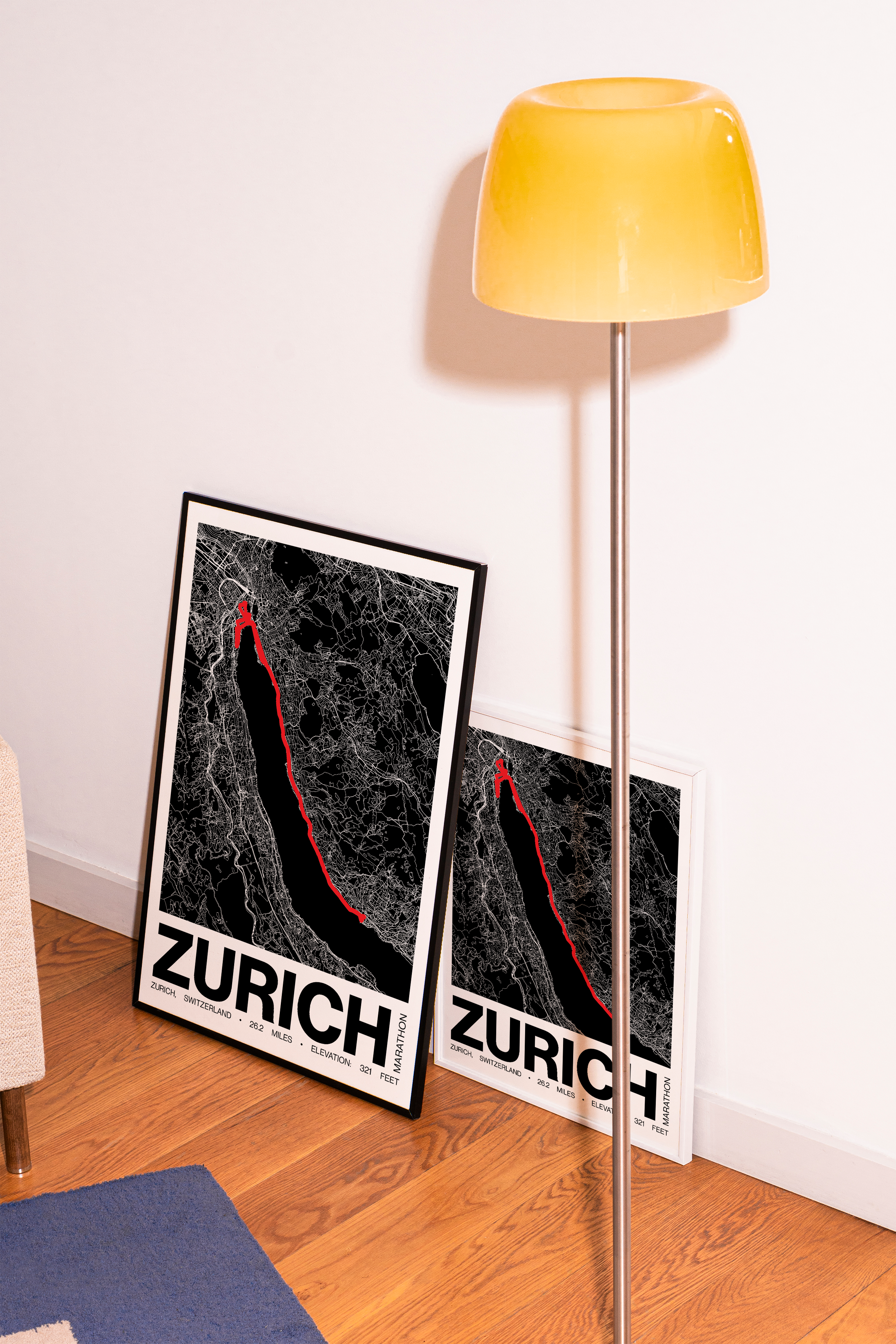 Zurich Marathon Poster - Grid Style