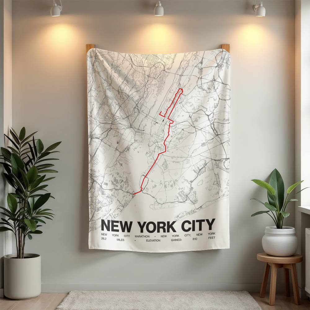 New York City Marathon Fleece Blanket
