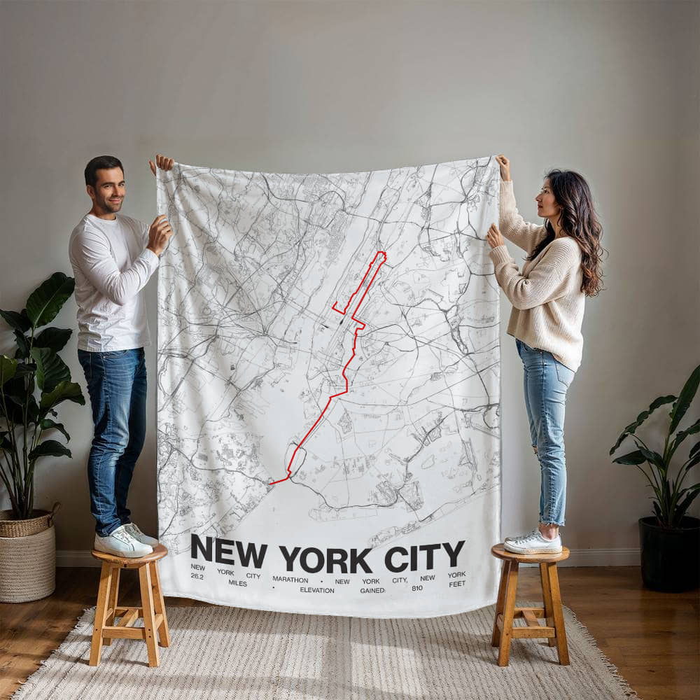 New York City Marathon Fleece Blanket