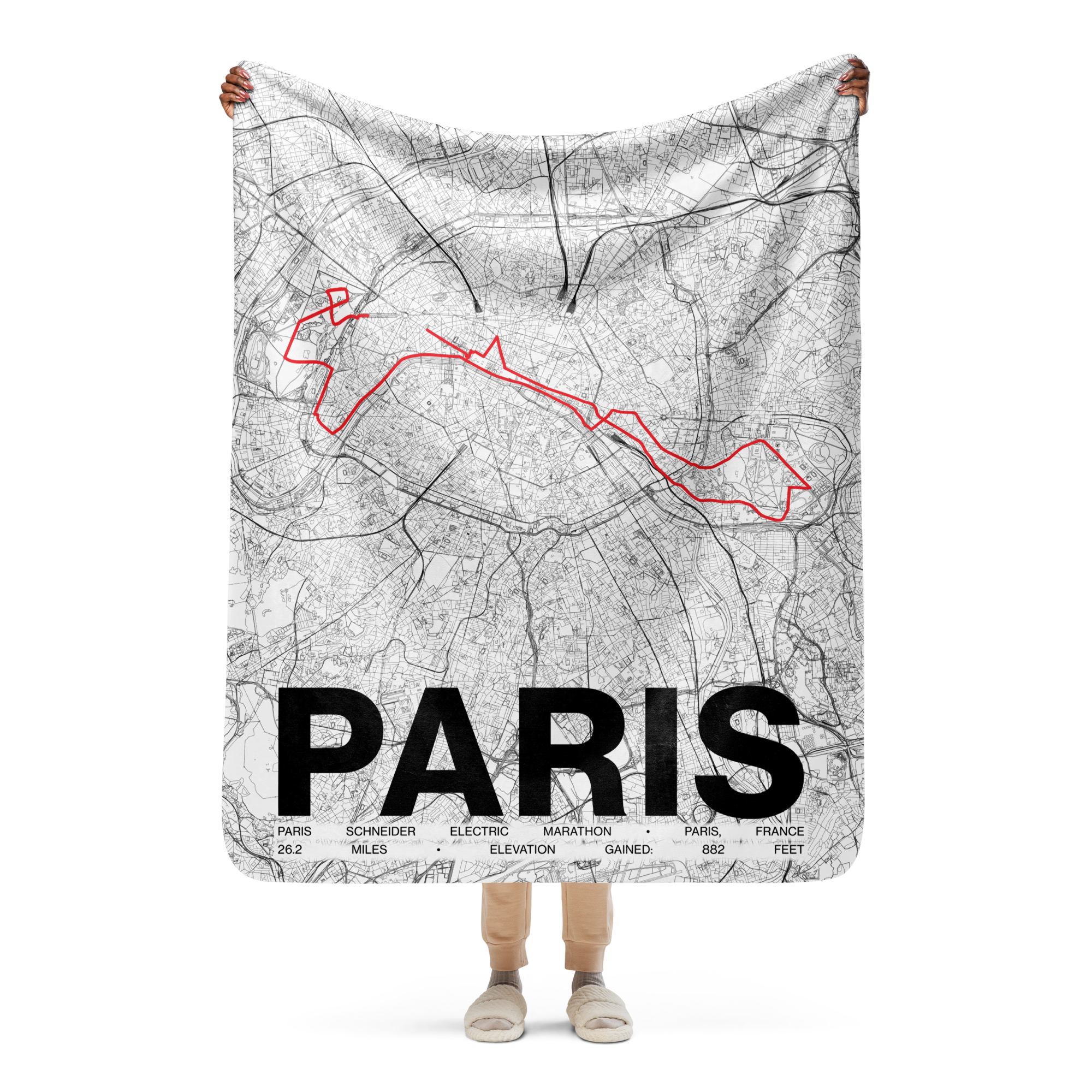 Paris Marathon Blanket