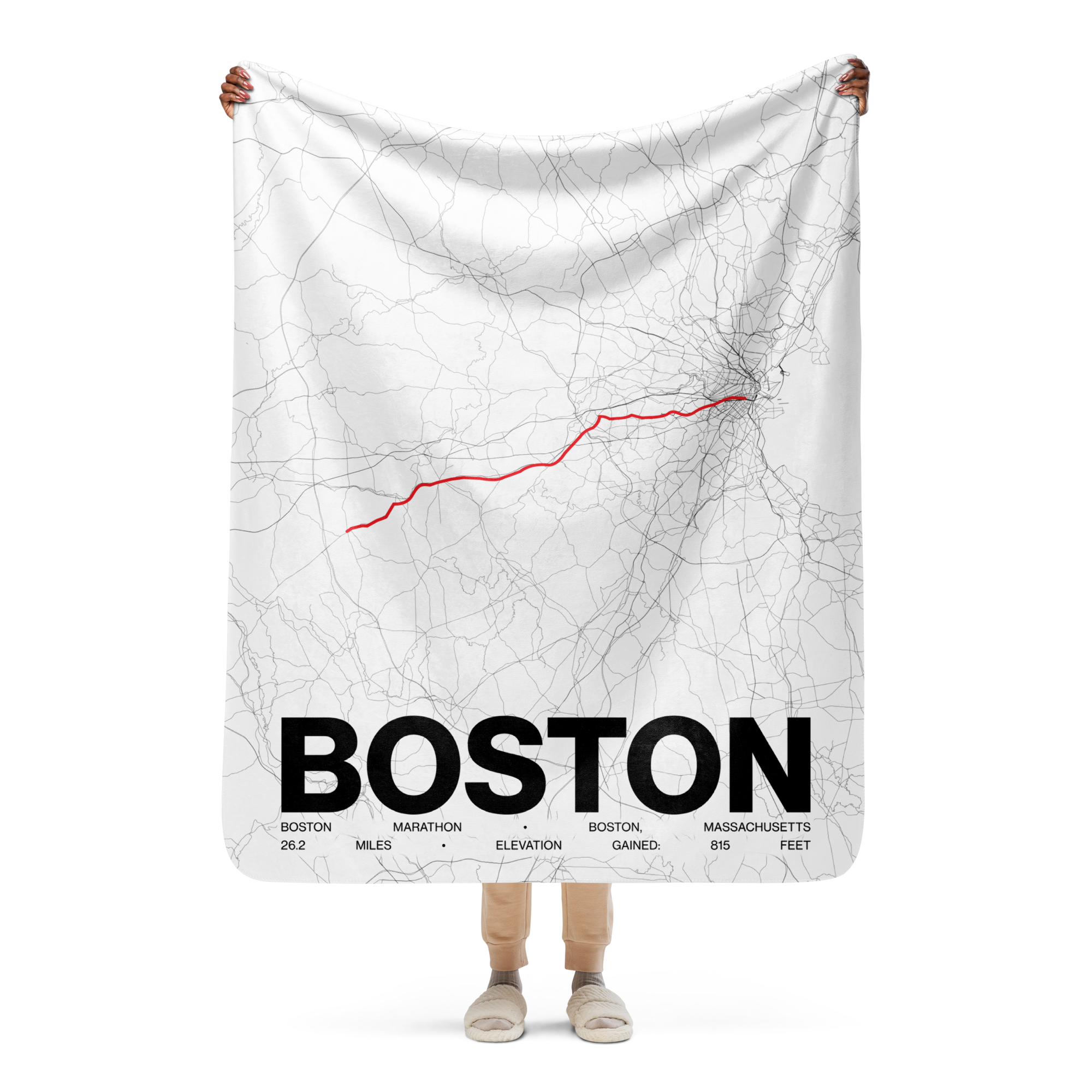 Boston Marathon Blanket