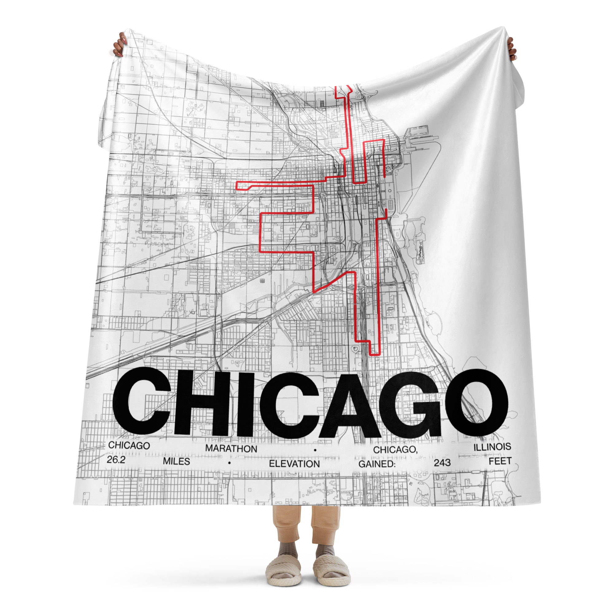 Chicago Marathon Blanket