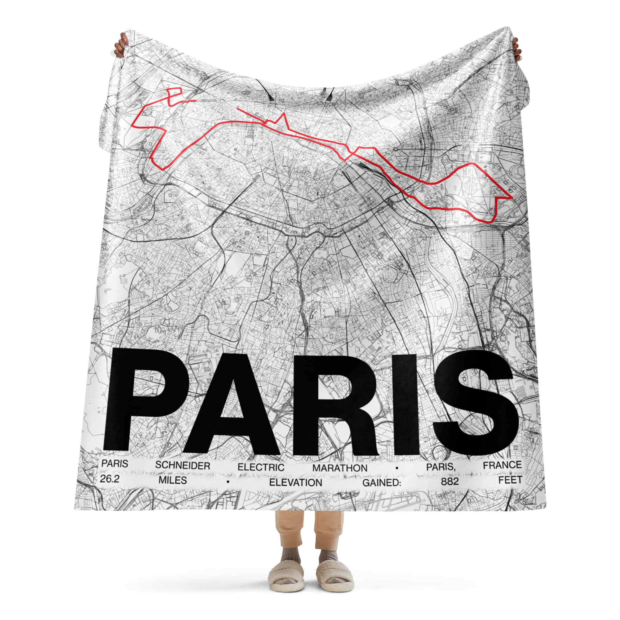 Paris Marathon Blanket