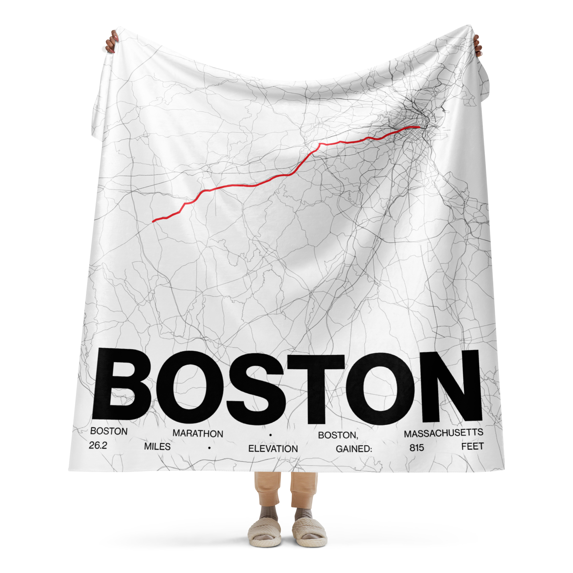 Boston Marathon Blanket