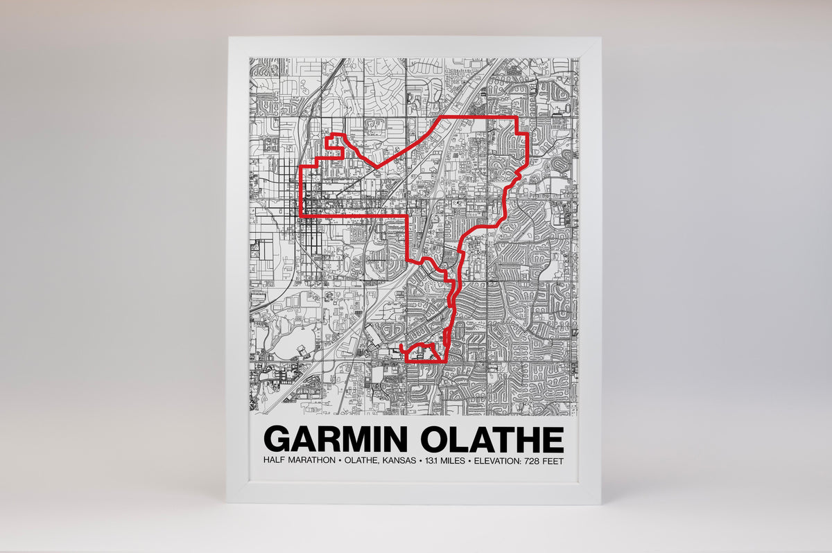 Garmin Olathe Half Marathon Poster - Grid Style